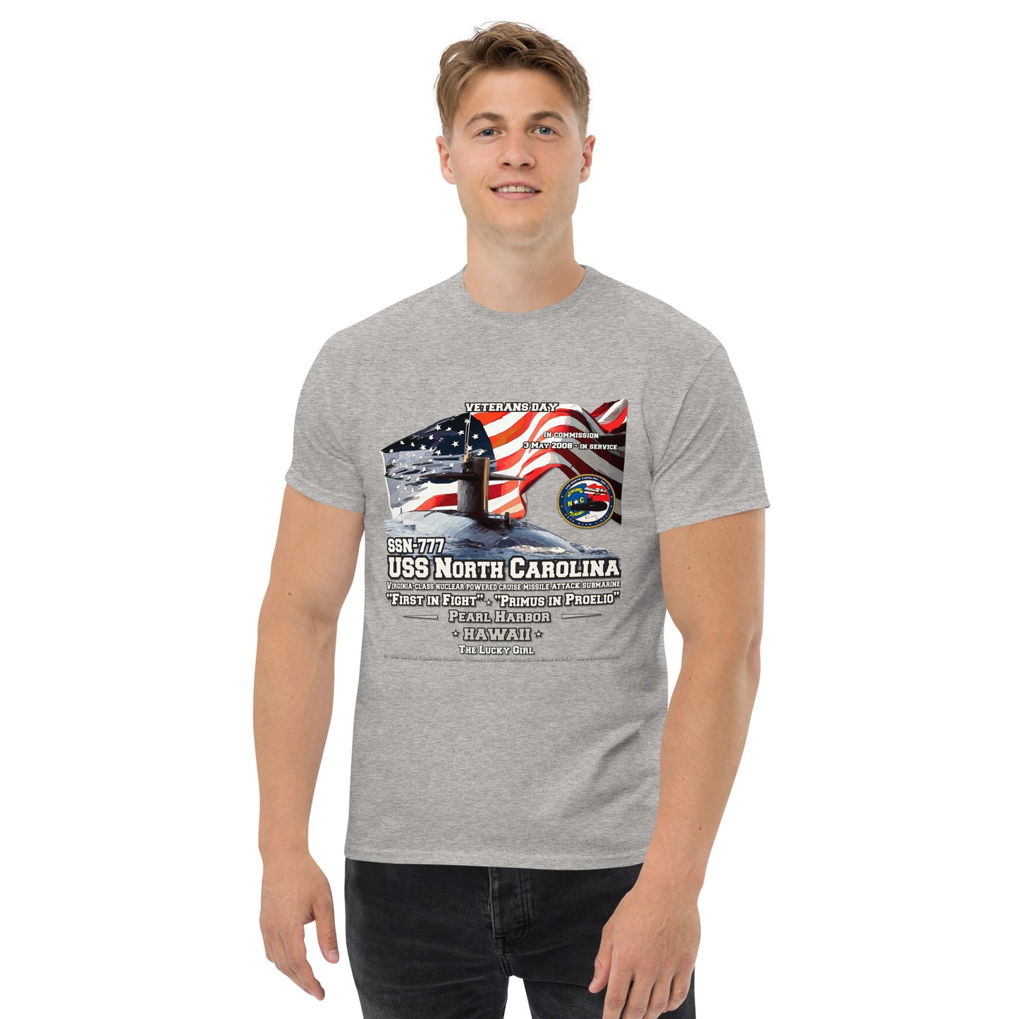 USS NORTH CAROLINA SSN-777 Submarine T-shirt