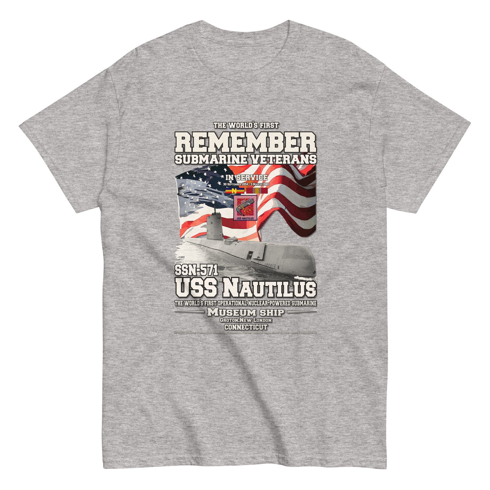 USS NAUTILUS SSN-571 Submarine Veterans t-shirt, Comancha T-shirts