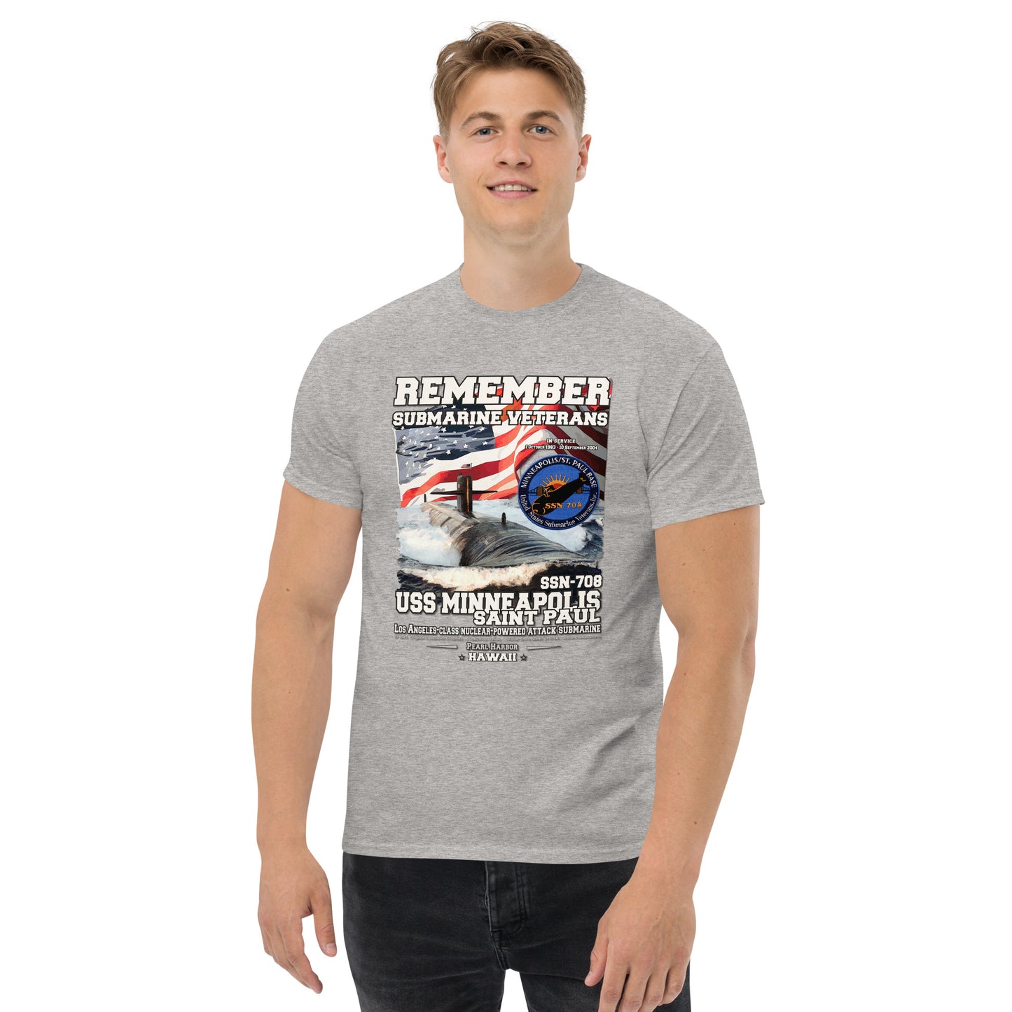 USS MINNEAPOLIS SSN-708 t-shirt, Submarine Veterans T-Shirt, T-Shirt Comancha,