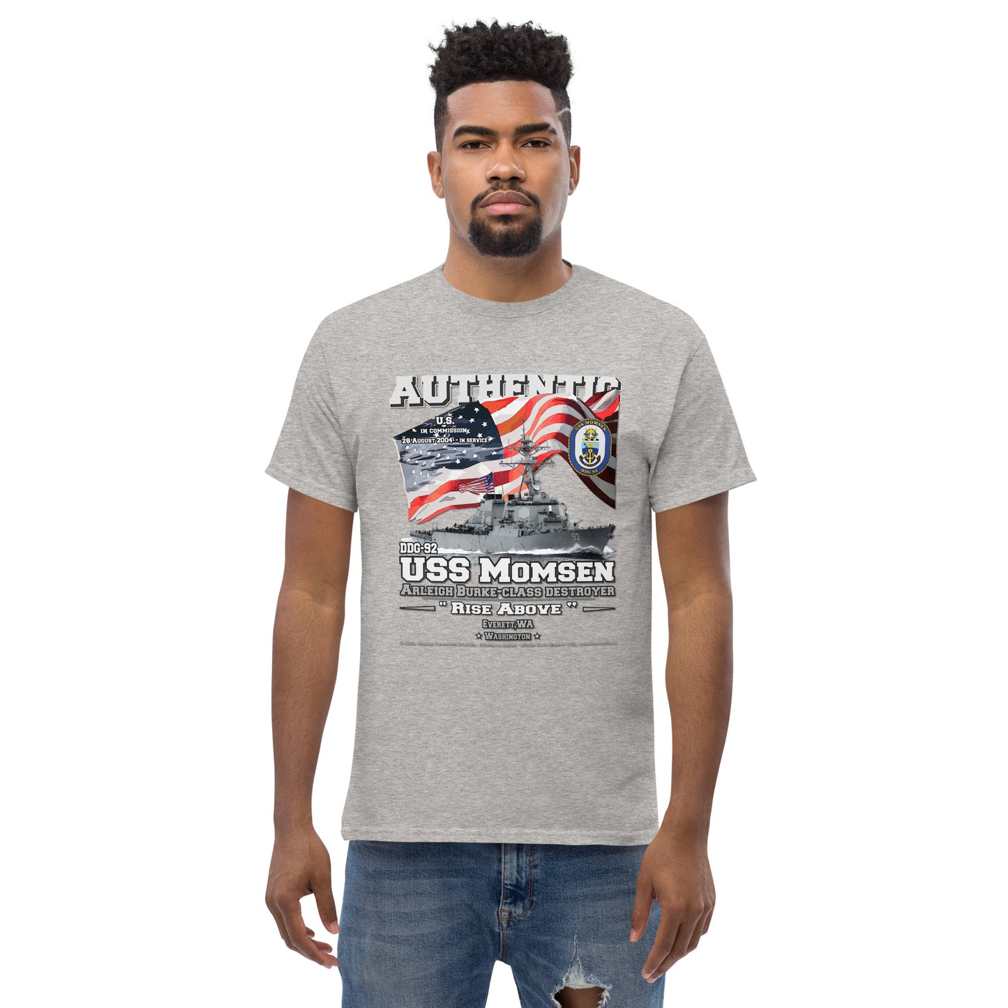 USS MOMSEN DDG-92 Destroyer T-Shirt