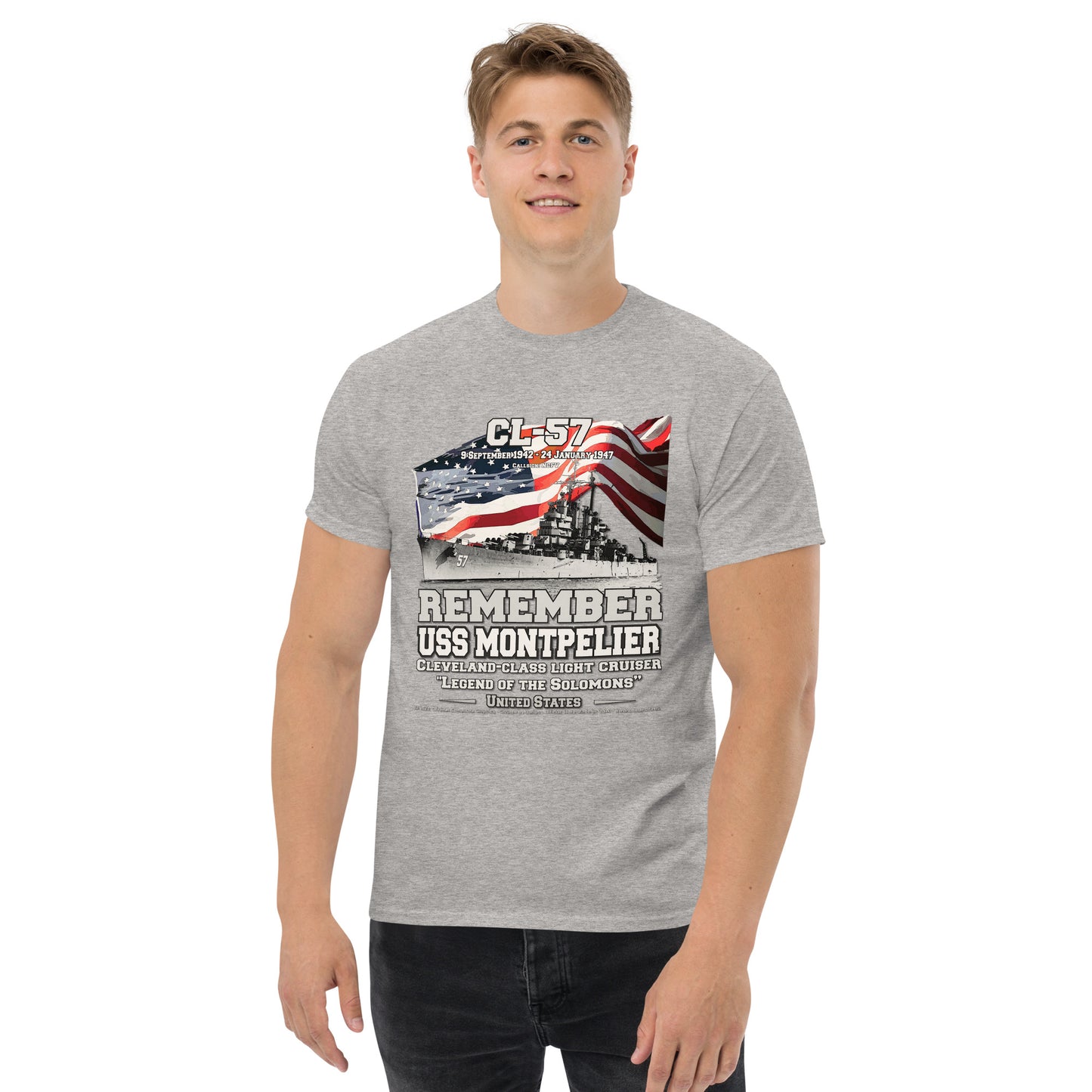 USS MONTPELIER CL-57 Light Cruiser T-Shirt