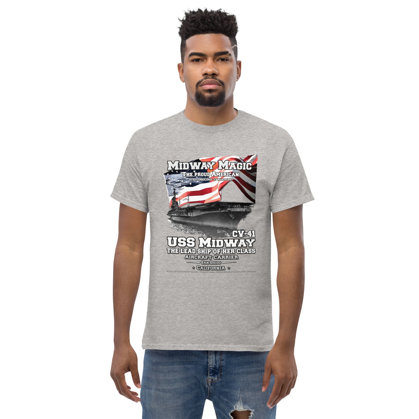 USS MIDWAY CV-41 Aircraft Carrier T-shirt