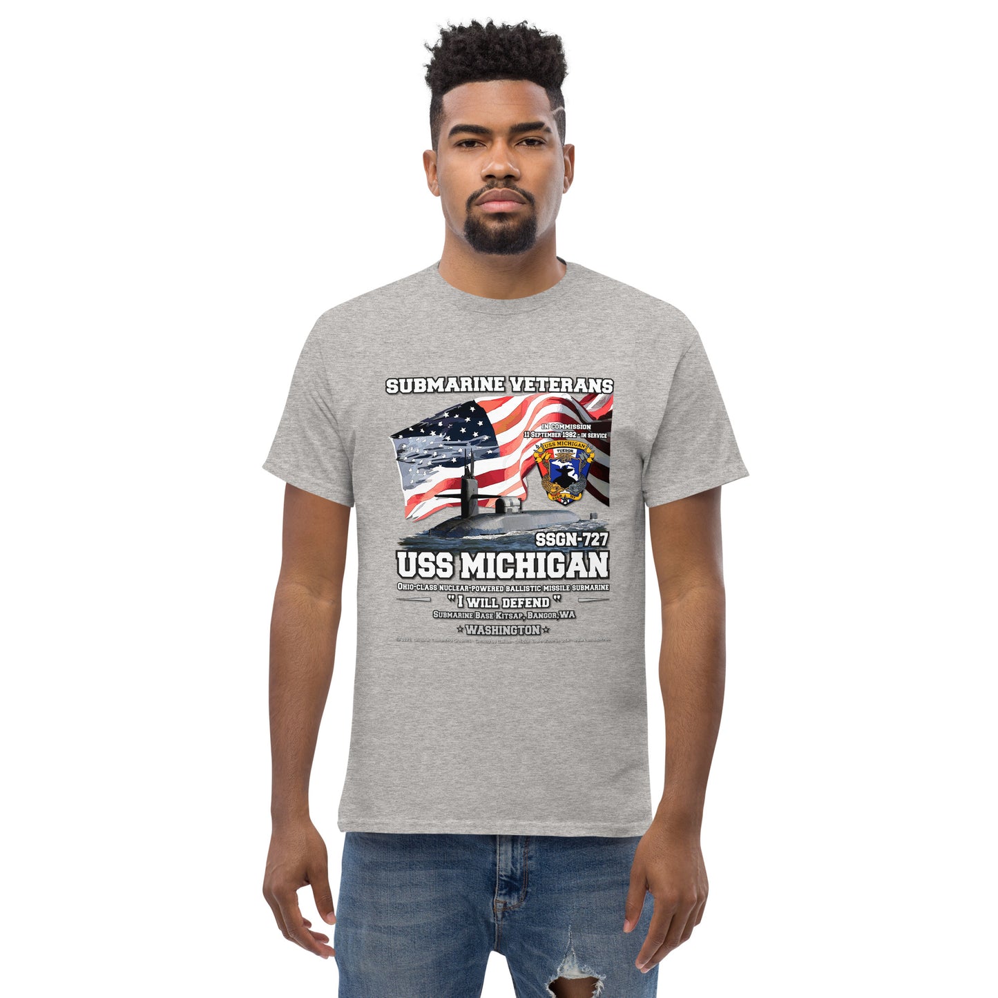 USS MICHIGAN SSGN-727 Submarine T-shirt