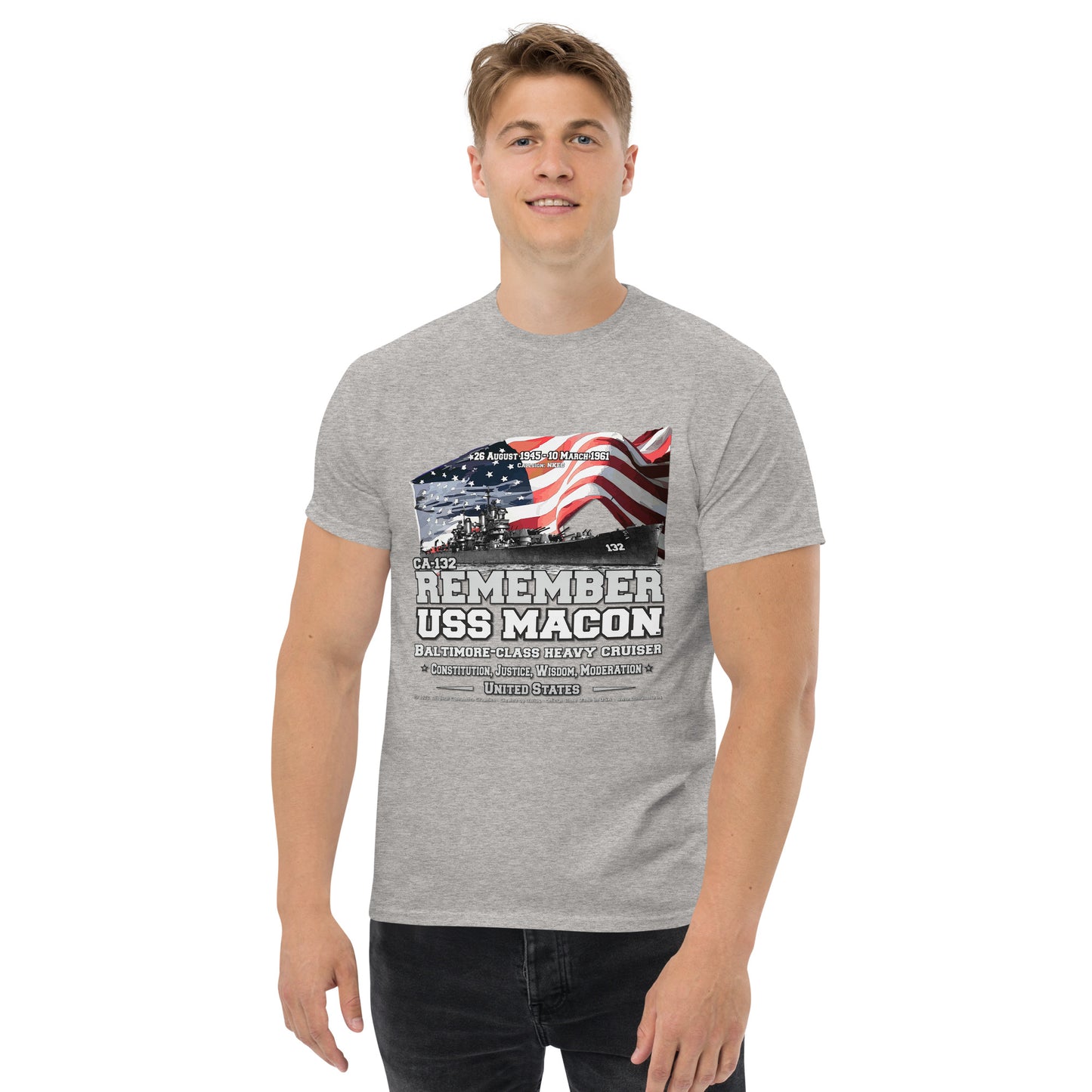 USS MACON CA-132 Heavy Cruiser T-Shirt