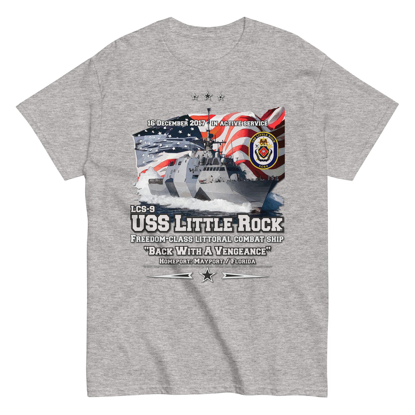 USS LITTLE ROCK LCS-9 Littoral Combat Ship T-Shirt, Comancha T-shirt,
