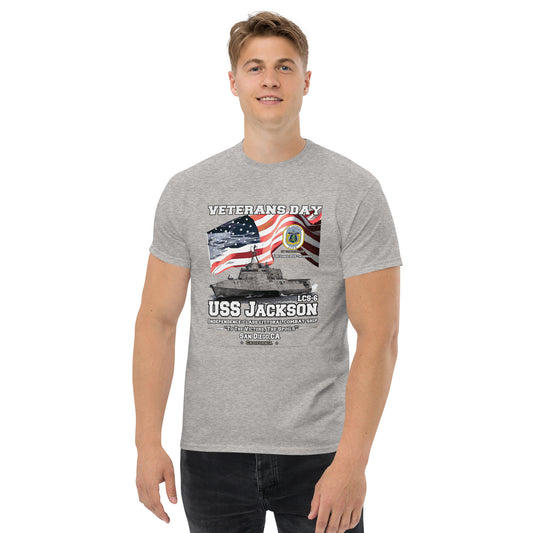 USS JACKSON LCS-6 T-shirt, US NAvy T-shirts, US navy Veterans Tees, USS JACKSON LCS-6 Littoral Combat Ship Classic T-Shirt, Comancha T-shirt,