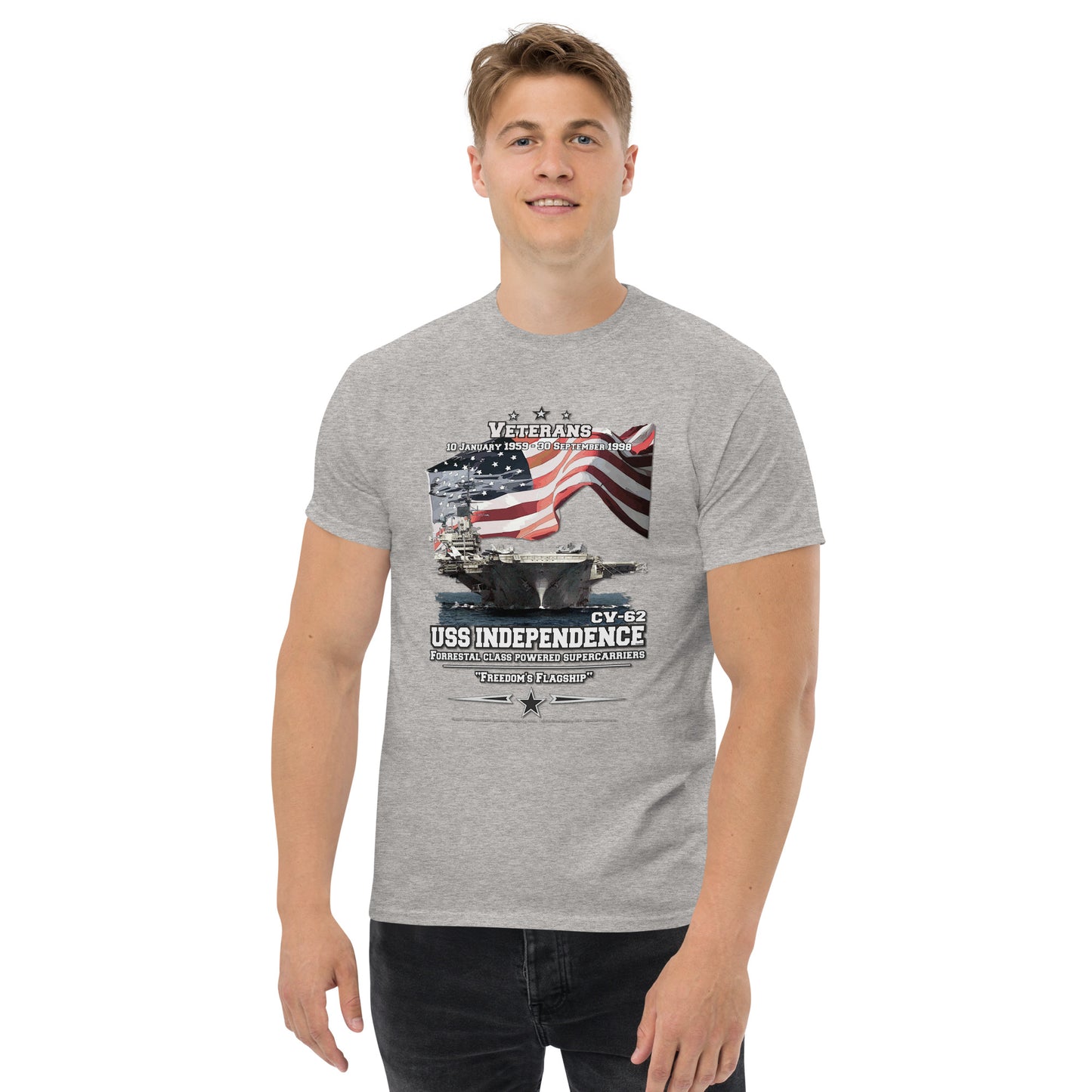 USS INDEPENDENCE CV-62 Aircraft Carrier t-shirt