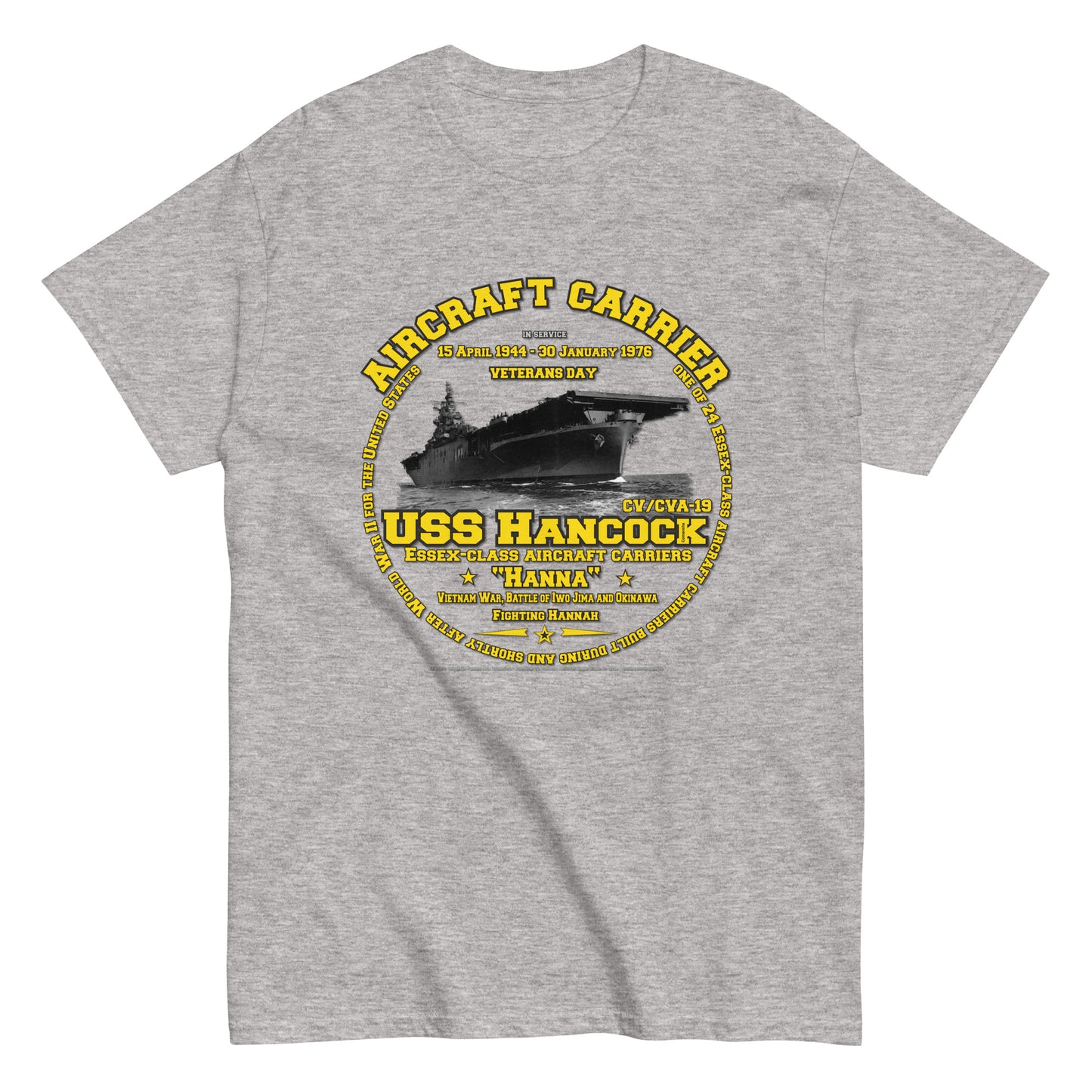 USS HANCOCK CVN-19 t-shirt, Aircraft Carrier t-shirt,Veterans Classic T-shirt, navy T-shirt, USS HANCOCK CVN-19 Aircraft Carrier Veterans Classic T-shirt, Comancha T-shirt,