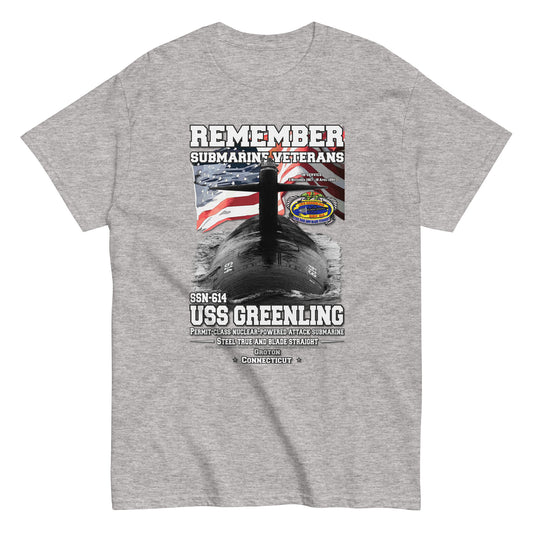 USS GREENLING SSG-614 tee, USS GREENLING SSG-614 veterans tee,USS GREENLING SSG-614 Submarine Veterans Classic Tee, Comancha Tees Store,