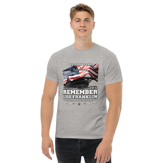 USS FRANKLIN CV-13 tee, USS FRANKLIN CV-13 veterans tee,USS FRANKLIN CV-13 Aircraft Carrier Veterans Classic Tee, Comancha Store,