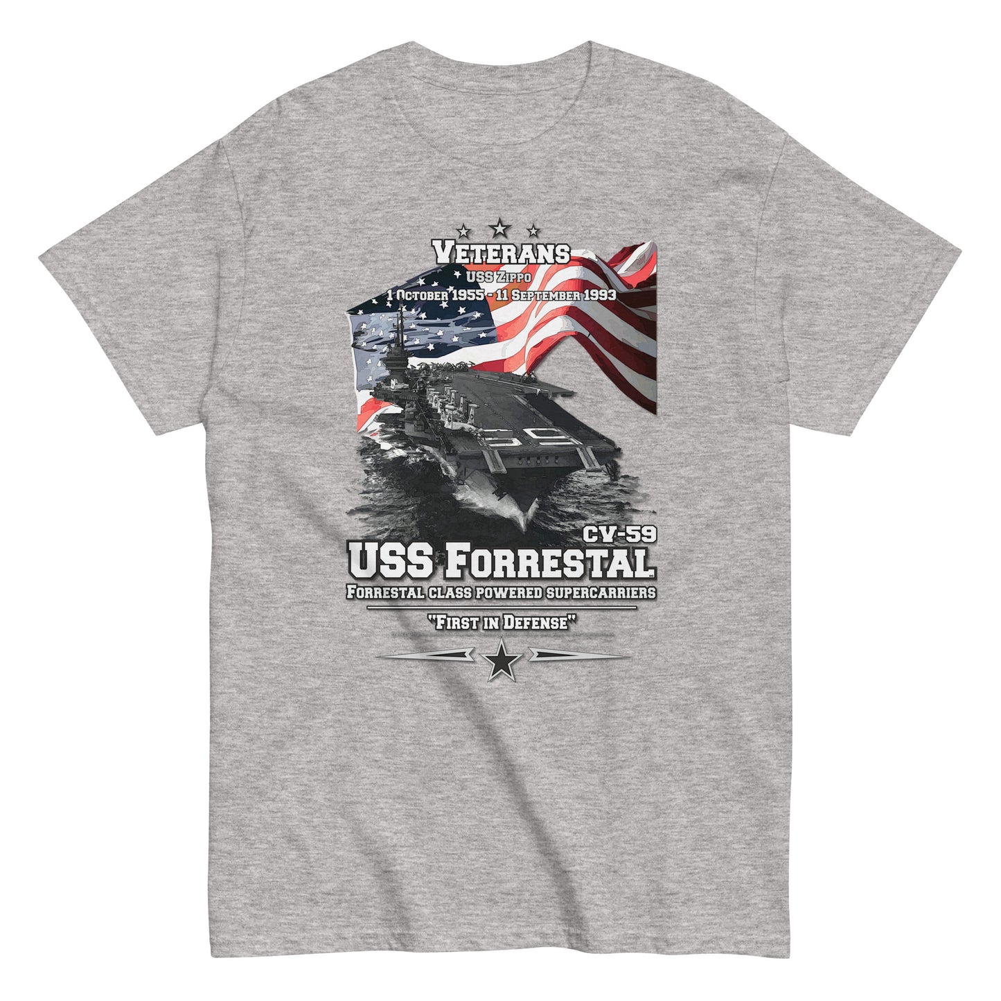 USS FORRESTAL tee, USS FORRESTAL veterans tee,USS FORRESTAL CV-59 Aircraft Carrier Veterans Classic Tee, Comancha T-shirts Store,