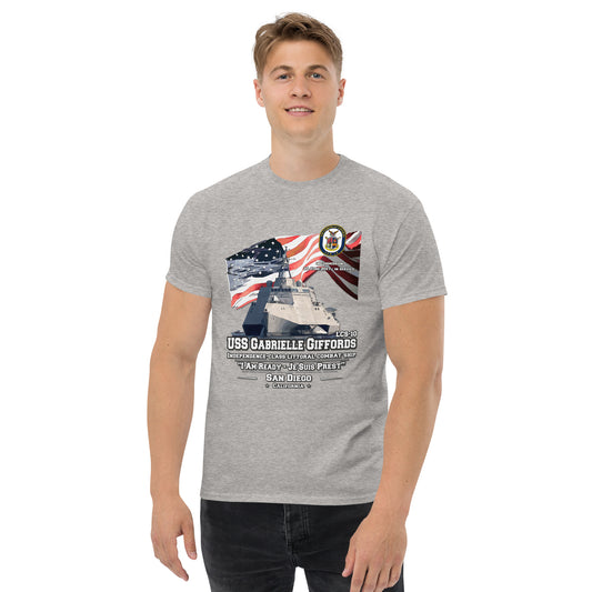 USS GABRIELLE GIFFORDS tee,USS GABRIELLE GIFFORDS Littoral Combat Ship Veterans Classic Tee, Comancha US Store,