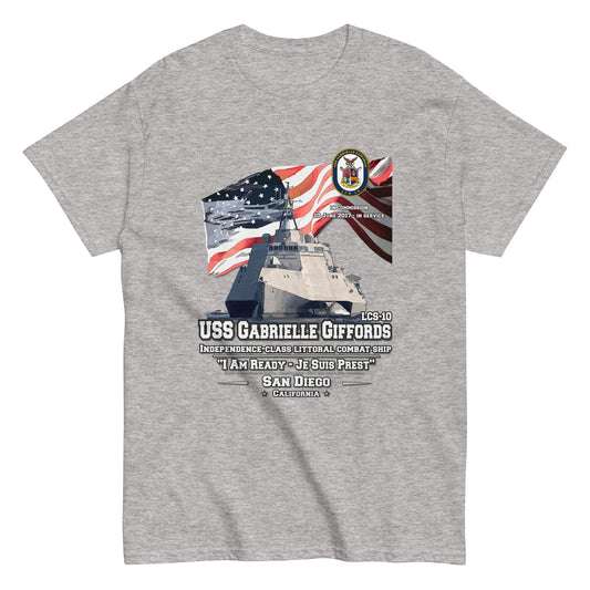 USS GABRIELLE GIFFORDS LCS-10 tee,USS GABRIELLE GIFFORDS Littoral Combat Ship Veterans Classic Tee, Comancha US Store,