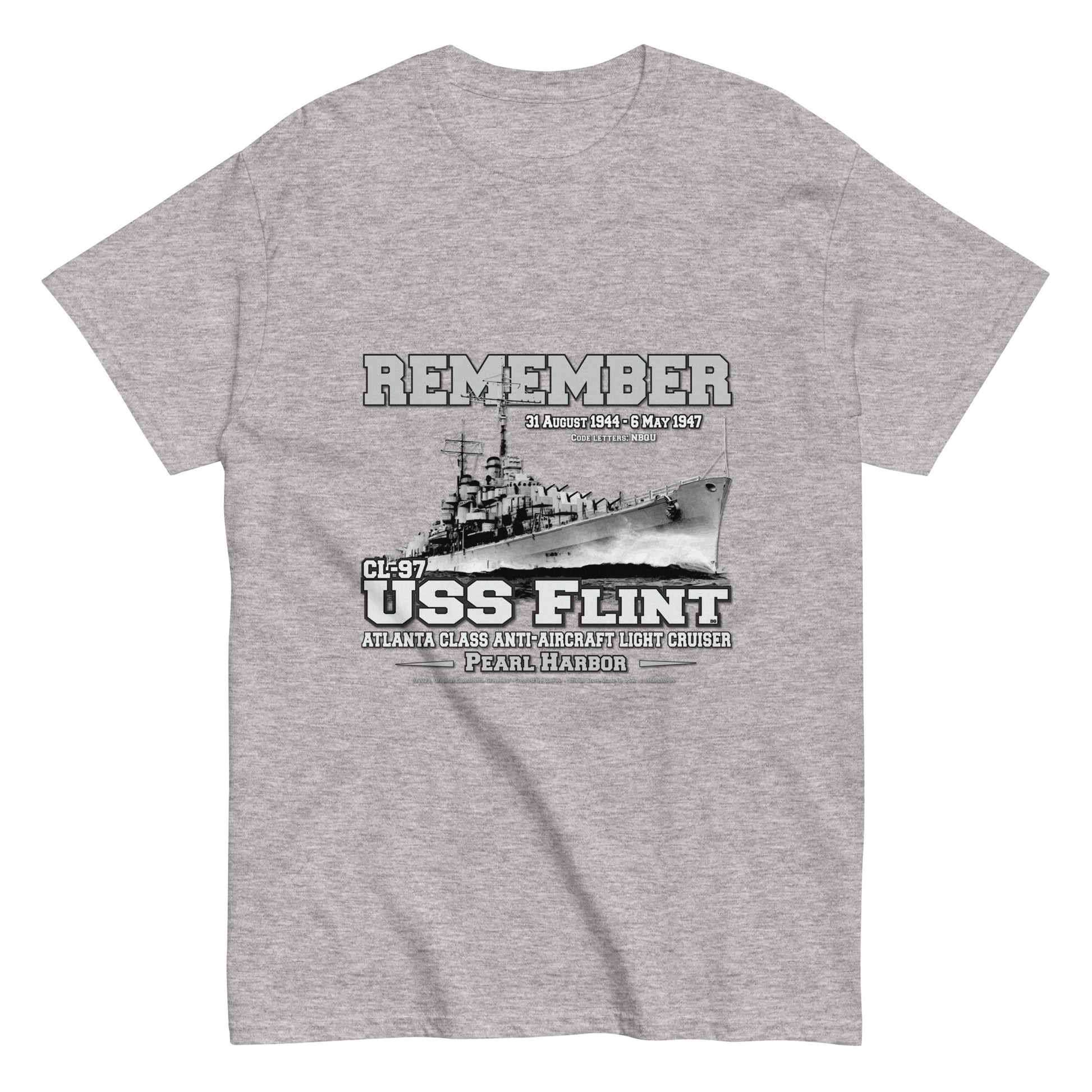 USS FLINT tee, USS FLINT Veterans tee, USS FLINT navy veterans,USS FLINT CL-97 Light Cruiser Veterans Classic Tee, Comancha navy T-shirt,