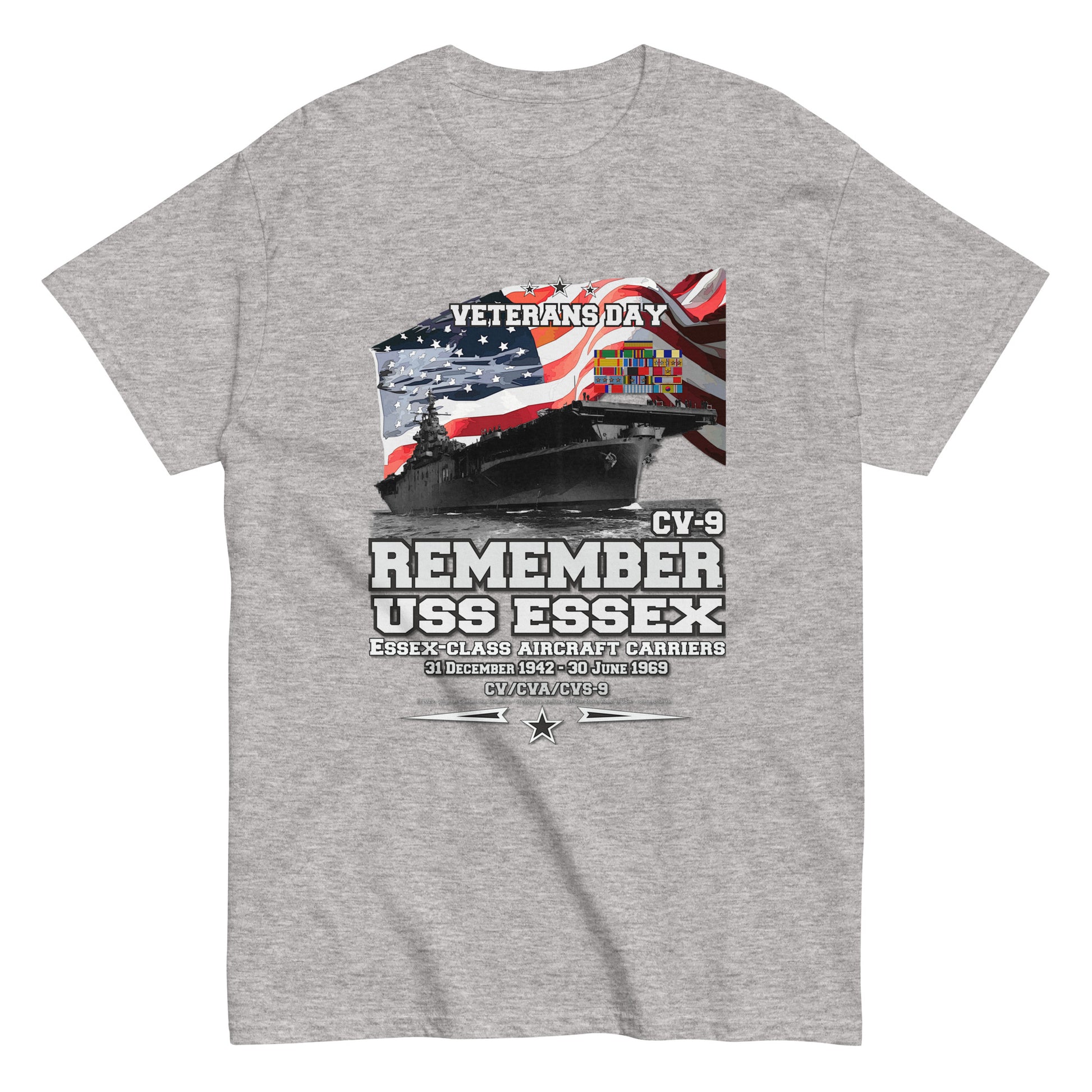 USS ESSEX CV-9 tee, USS ESSEX CV-9 navy veterans tee, USS ESSEX CV-9 veterans tee,USS ESSEX CV-9 Aircraft Carrier Veterans Classic Tee, USS ESSEX Navy Vetrans,
