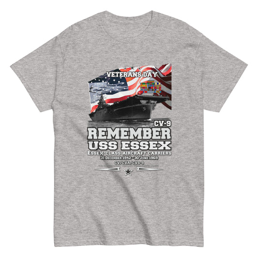 USS ESSEX CV-9 tee, USS ESSEX CV-9 navy veterans tee, USS ESSEX CV-9 veterans tee,USS ESSEX CV-9 Aircraft Carrier Veterans Classic Tee, USS ESSEX Navy Vetrans,