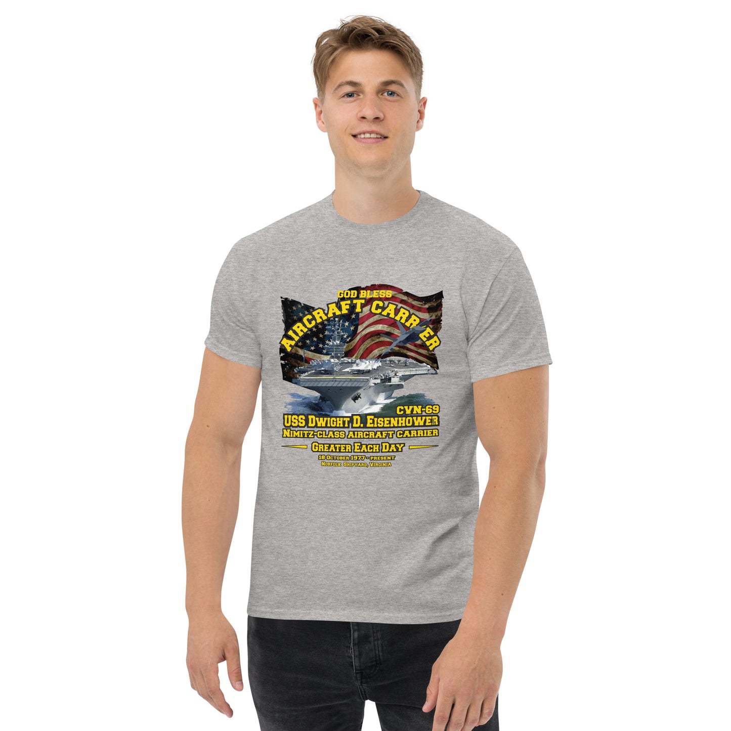 USS DWIGHT EISENHOWER CVN-69 Aircraft Carrier Tee
