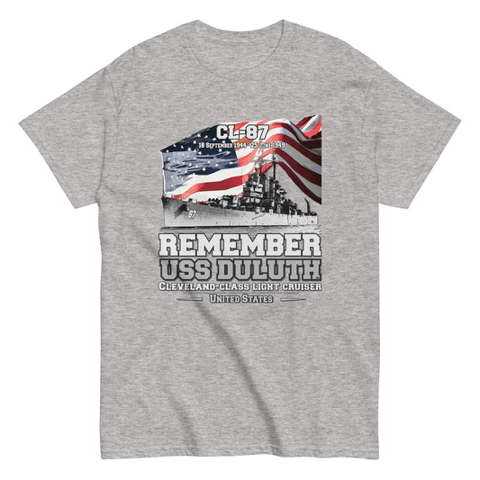 USS DULUTH CL-87 tee, USS DULUTH CL-87 Veterans tee,USS DULUTH CL-87 Light Cruiser Veterans Classic Tee, Comancha.us Online store,