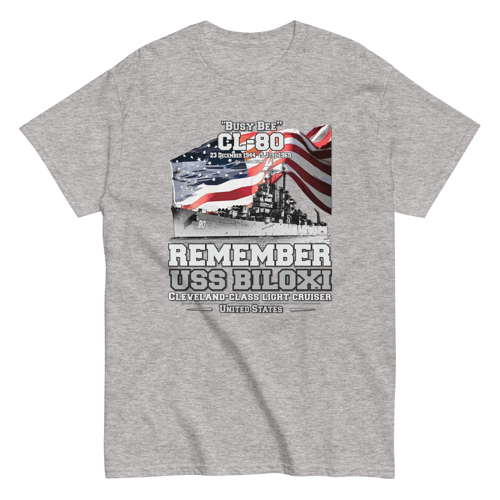 USS BILOXI CL-80 t-shirt, USS BILOXI T-shirt, Veterans Light Cruiser T-shirt, Comancha Navy veterans tee, T-shirt Online Shop,