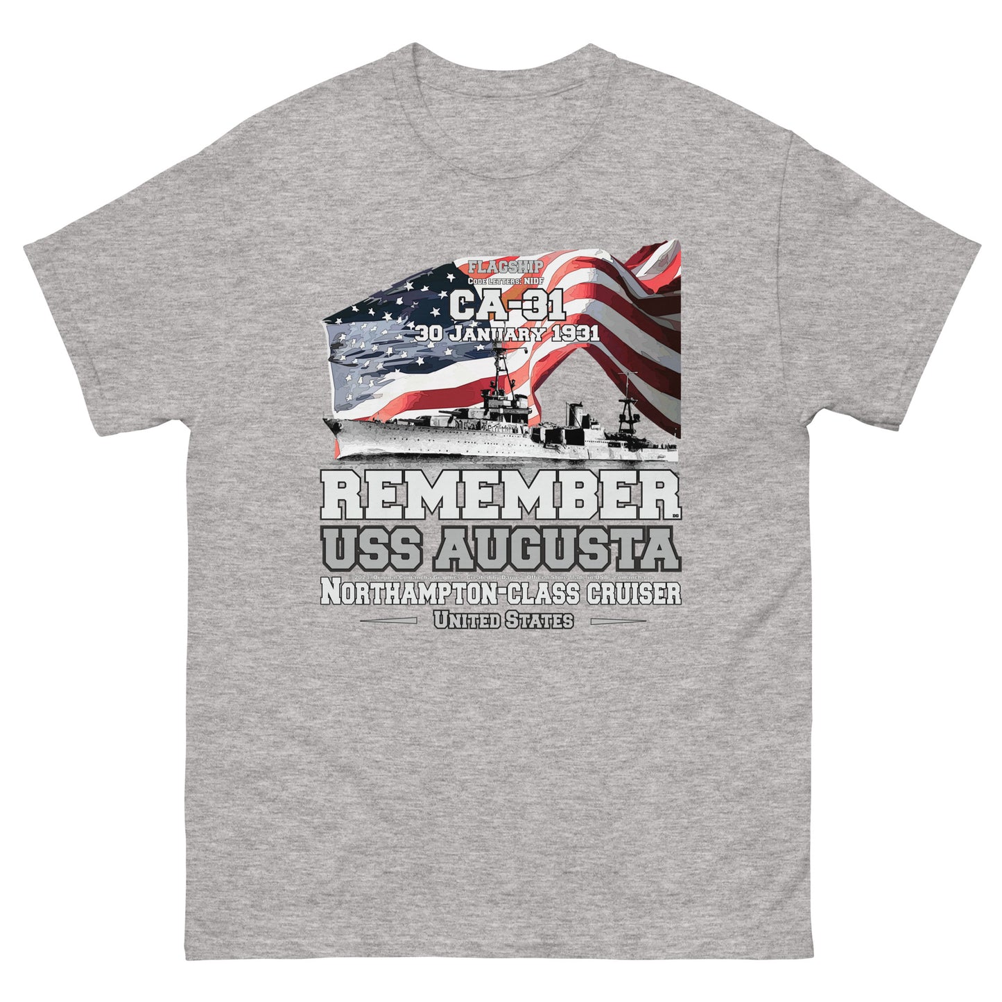 USS AUGUSTA veterans t-shirt,USS AUGUSTA CA-31 t-shirt, Heavy Cruiser Veterans T-shirt, USS AUGUSTA VETERANS TEE, comancha t-shirt, us navy t-shirt,