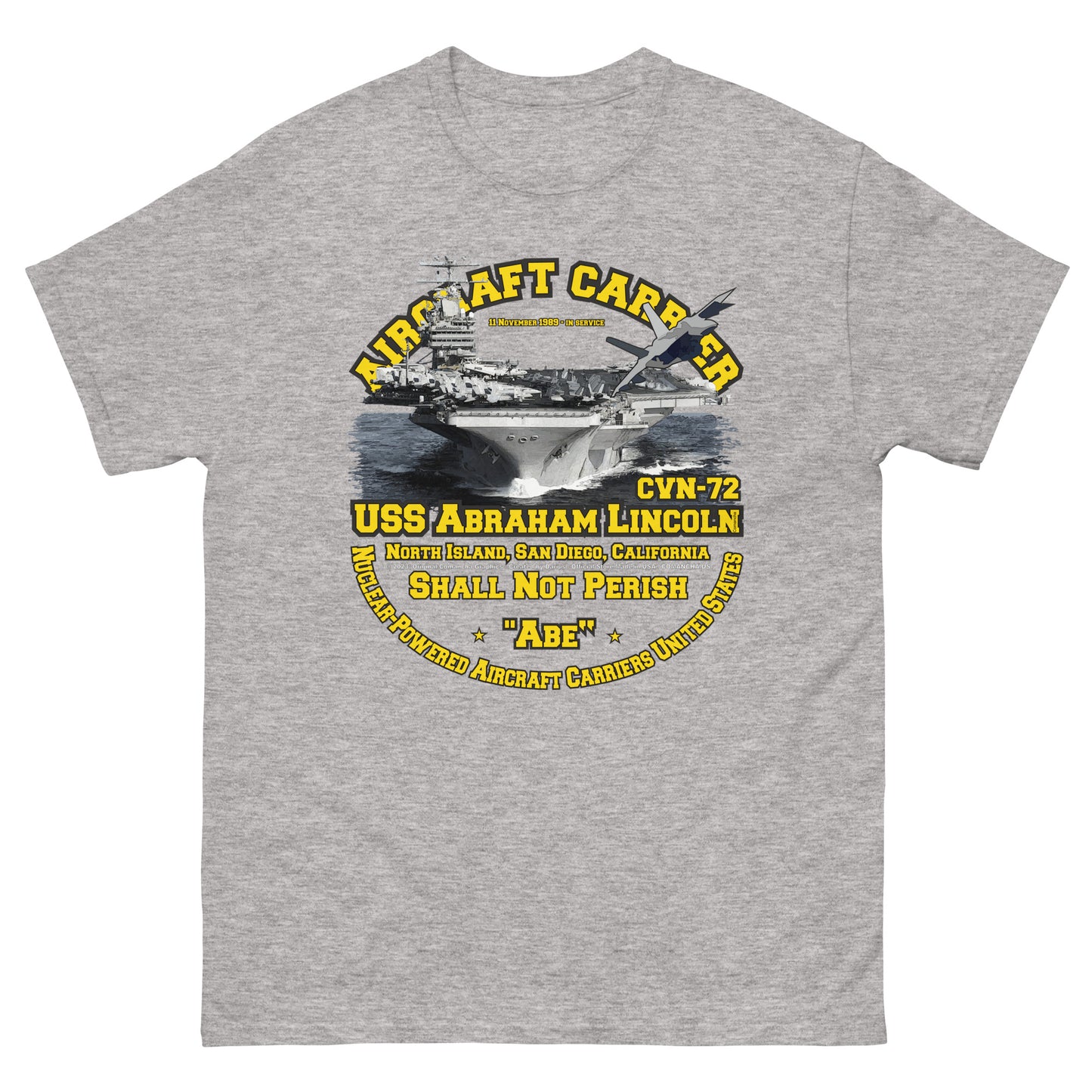 USS ABRAHAM LINCOLN CVN-72 Aircraft Carrier Veterans T-shirt, USS ABRAHAM LINCOLN T-shirt, comancha shirt shop,