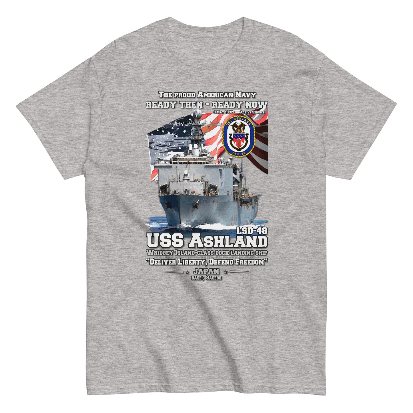 USS ASHLAND veterans t-shirt,USS ASHLAND LSD-48 t-shirt, US Navy veterans tee, US navy T-shirt,US Navy Veterans T-shirt, Comancha Navy T-shirt Shop,