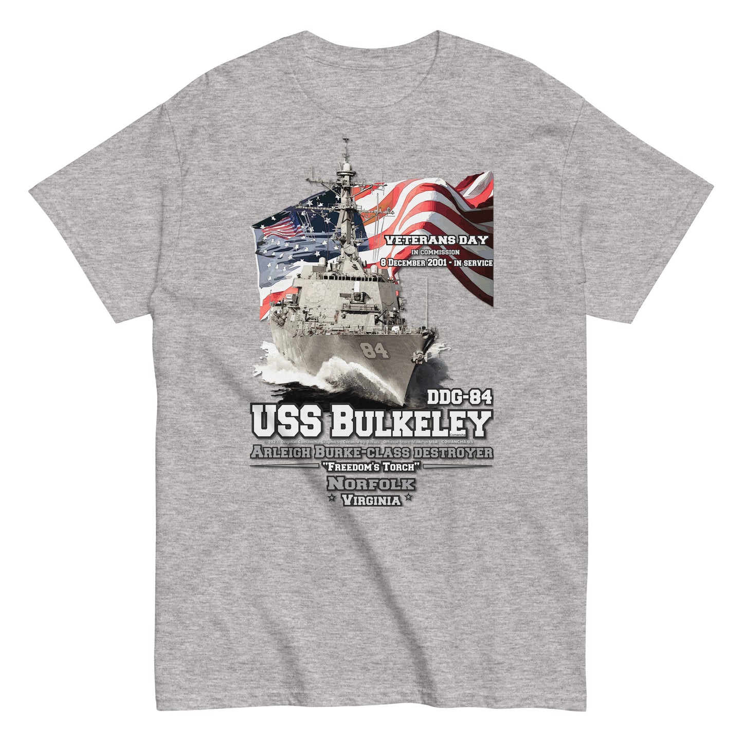 USS BULKELEY veterans t-shirt,USS BULKELEY DDG-84 t-shirt, US navy t-shirt, US navy veterans t-shirt, Destroyer US Navy Veterans T-shirt Comancha Navy Ship T-shirt,