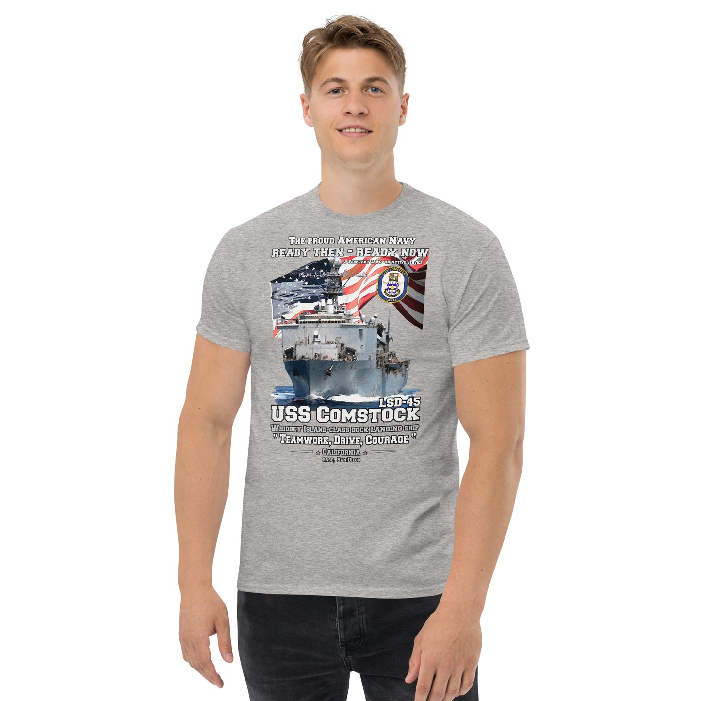USS COMSTOCK LSD-45 t-shirt, US NAVY veterans t-shirt, Navy veterans tee, US Navy Veterans T-shirt, Comancha navy Ship T-shirt Store,