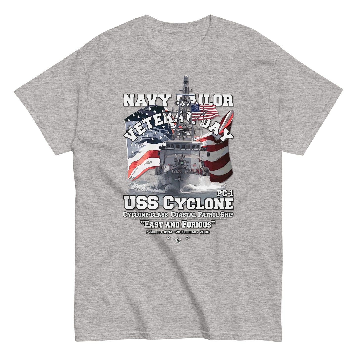 USS CYCLONE PC-1 tee, us navy veterans tee,us navy tee, patrol ship veterans tee,USS CYCLONE PC-1 Patrol Ship Veterans T-shirt, Comancha US Patrol Ship Veterans,