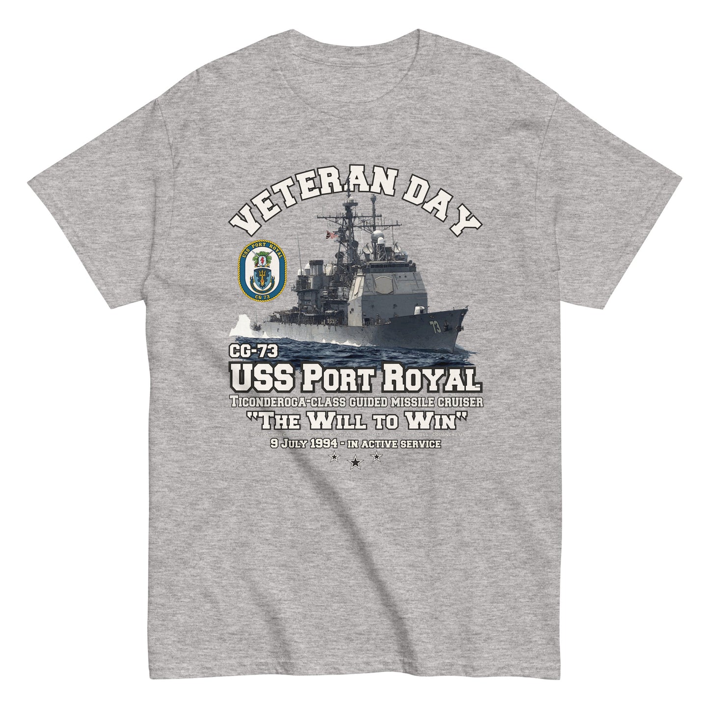 USS PORT ROYAL CG-73 t-shirt, USS PORT ROYAL veterans tee, US Navy Missile Cruiser T-shirt, USS PORT ROYAL Cruiser T-shirt,Comancha graphics tee,