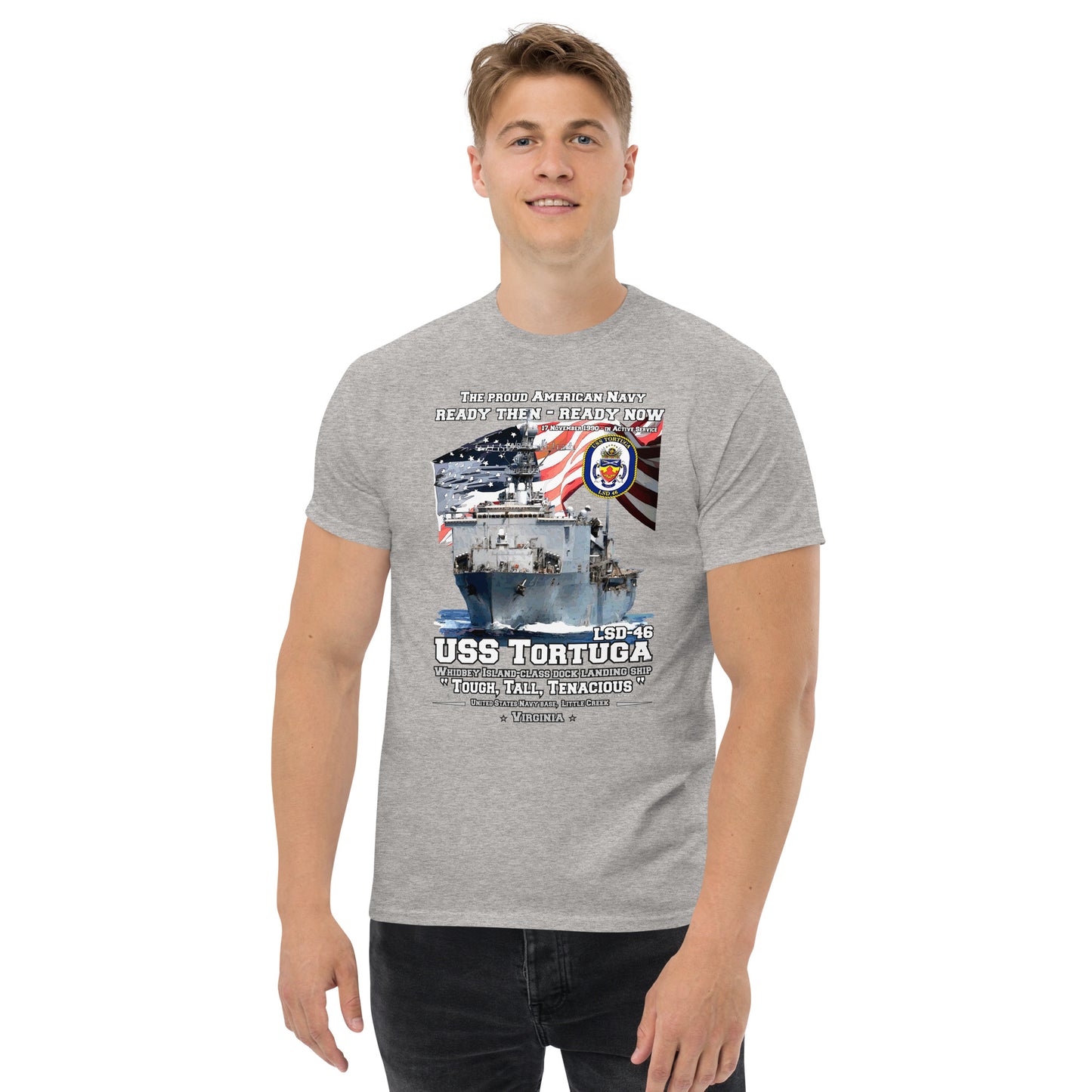 USS TORTUGA LSD-46 t-shirt,US navy veterans tee,comancha,US Navy Dock Landing Ship Veterans T-shirt, USS TORTUGA T-shirt,