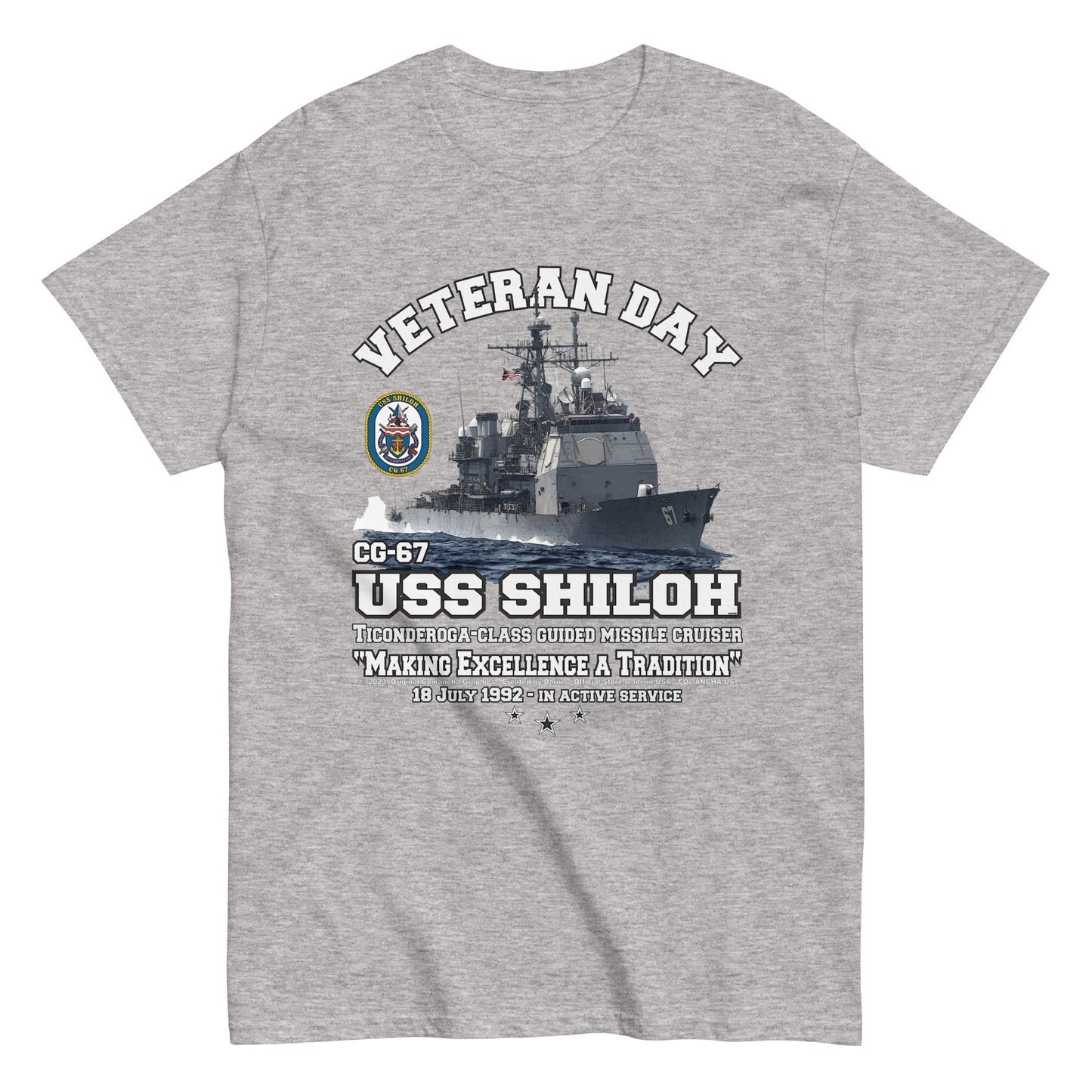USS SHILOH tee,CG-67 tee, US navy T-shirt,Comancha, Navy Veterans tee, US Navy Cruiser Veterans T-shirt, USS SHILOH CG-67 T-shirt,