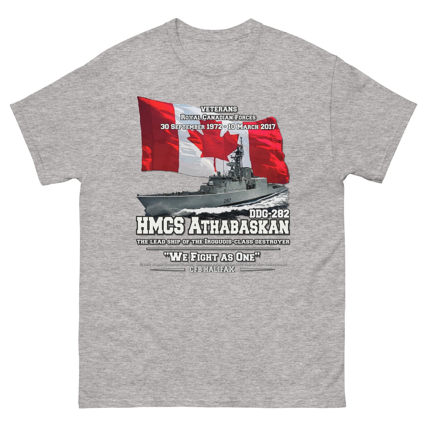 HMCS ATHABASKAN DDG-282 tee, Canadian Destroyer Veterans T-shirt, HMCS ATHABASKAN DDG-282 T-shirt, comancha.us