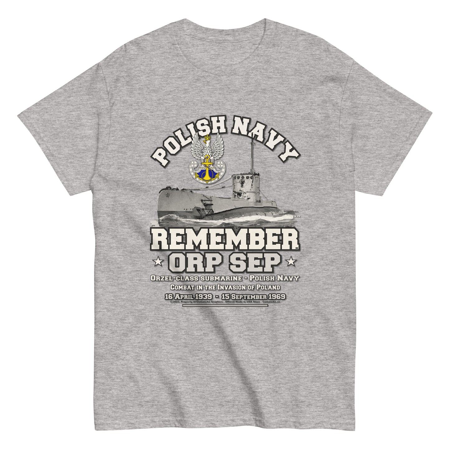 ORP SEP t-shirt, Polska Marynarka Wojenna t-shirt, ORP SEP Polish navy t-shirt, comancha graphics tee,