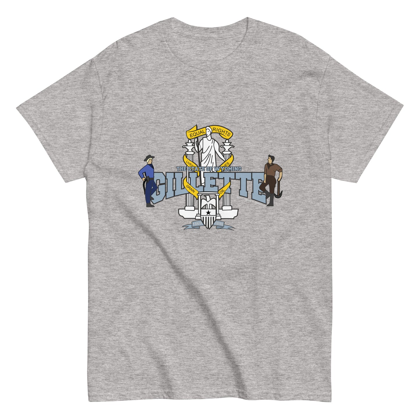 Gillette t-shirt,Wyoming T-shirt Comancha Graphics,