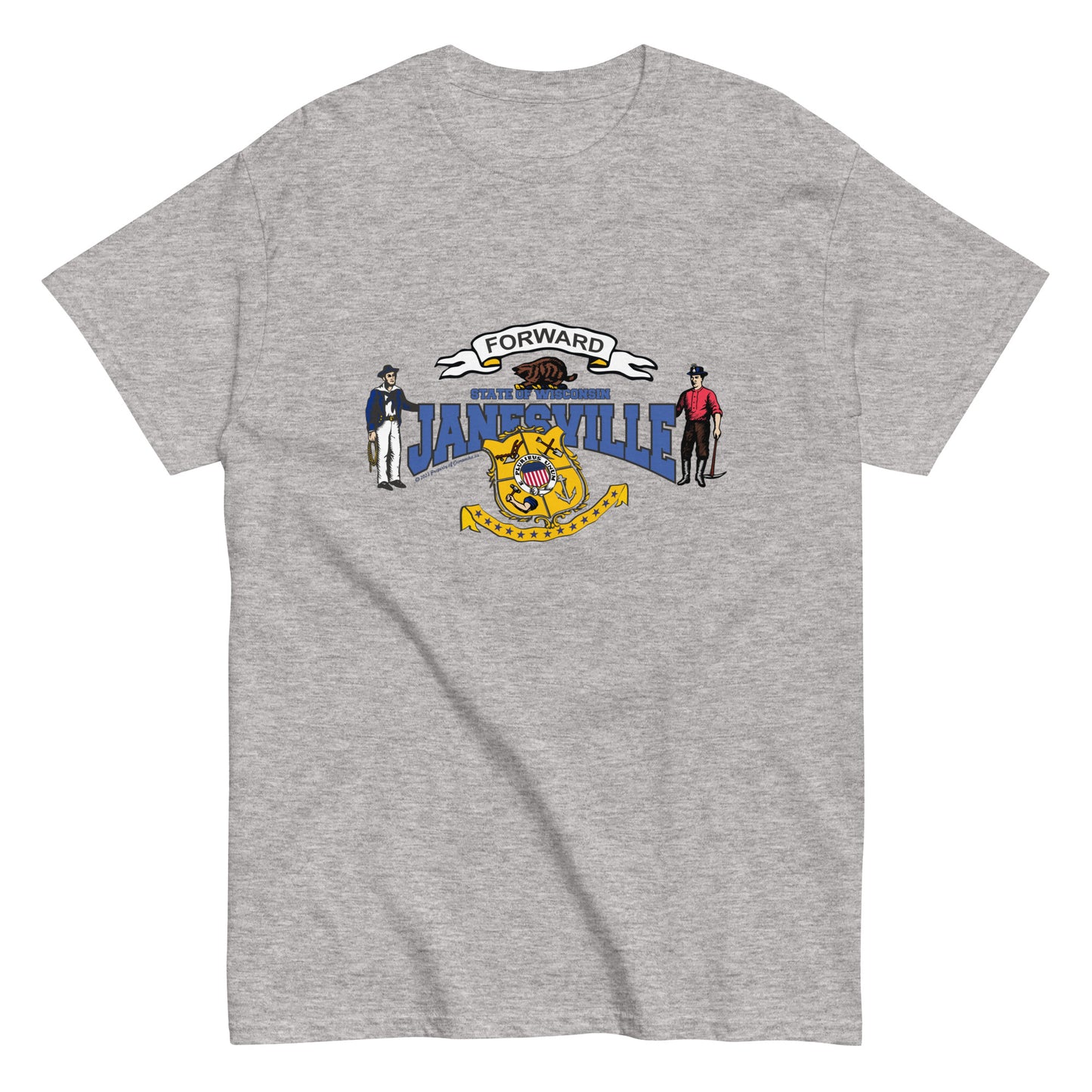 Janesville wisconsin tee,Janesville t-shirt, Wisconsin State T-Shirt, Comancha Graphics,