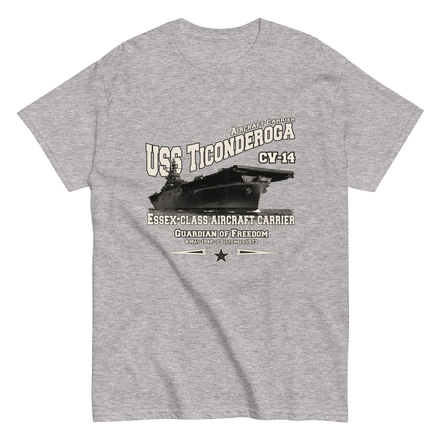USS TICONDEROGA CV-14 aircraft carrier veterans T-shirt