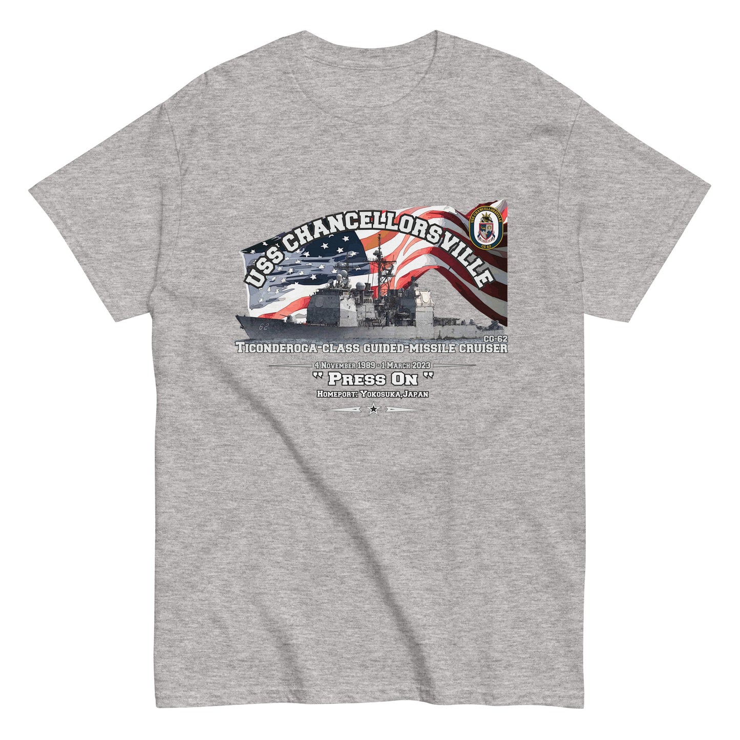 USS Chancellorsville CG-62 Cruiser T-shirt,USS Chancellorsville t-shirt,USS Chancellorsville cruiser tee, us navy veterans tee,comancha store,