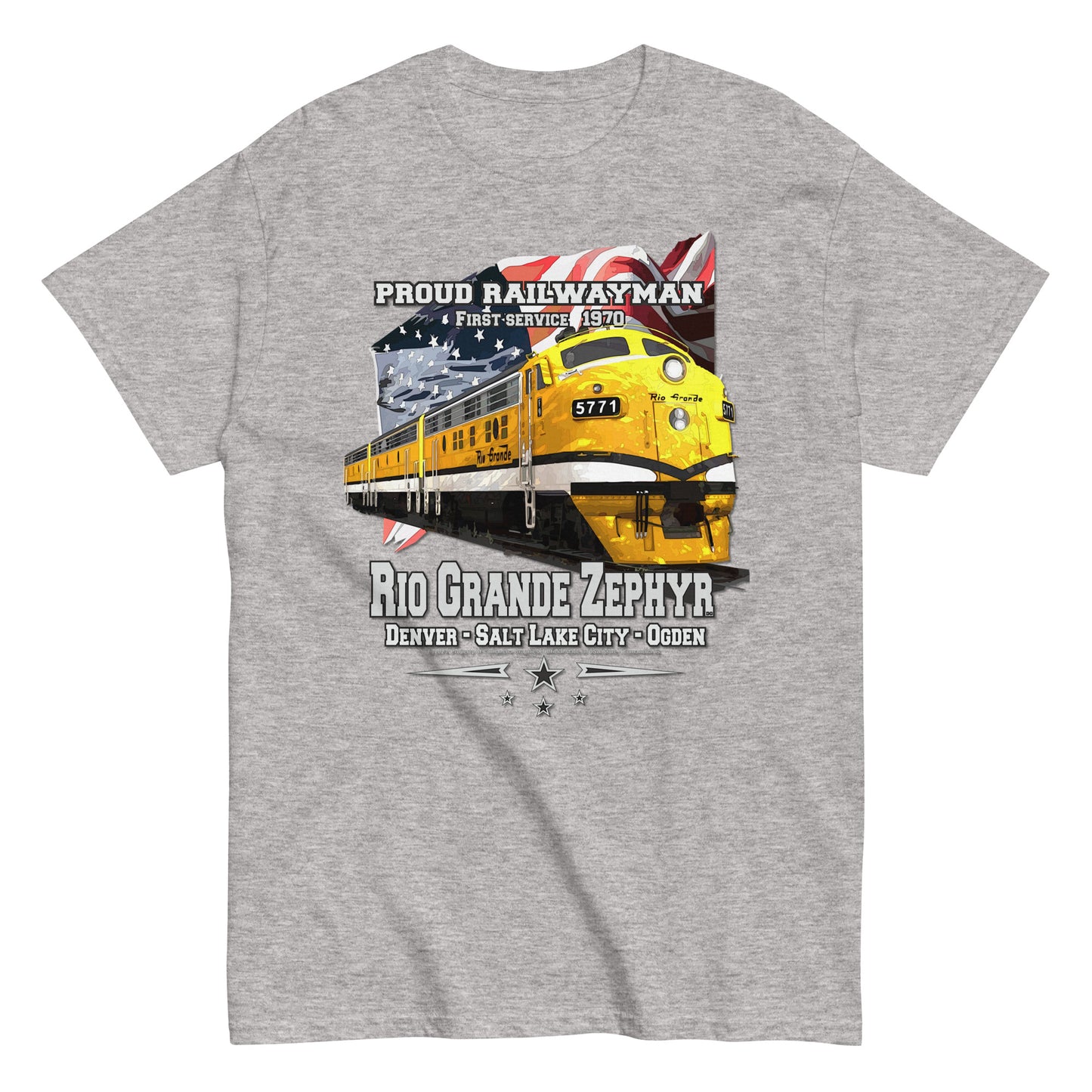 RIO GRANDE ZEPHYR t-shirt, RIO GRANDE ZEPHYR ,Proud Railwayman T-shirt,comancha t-shirt,