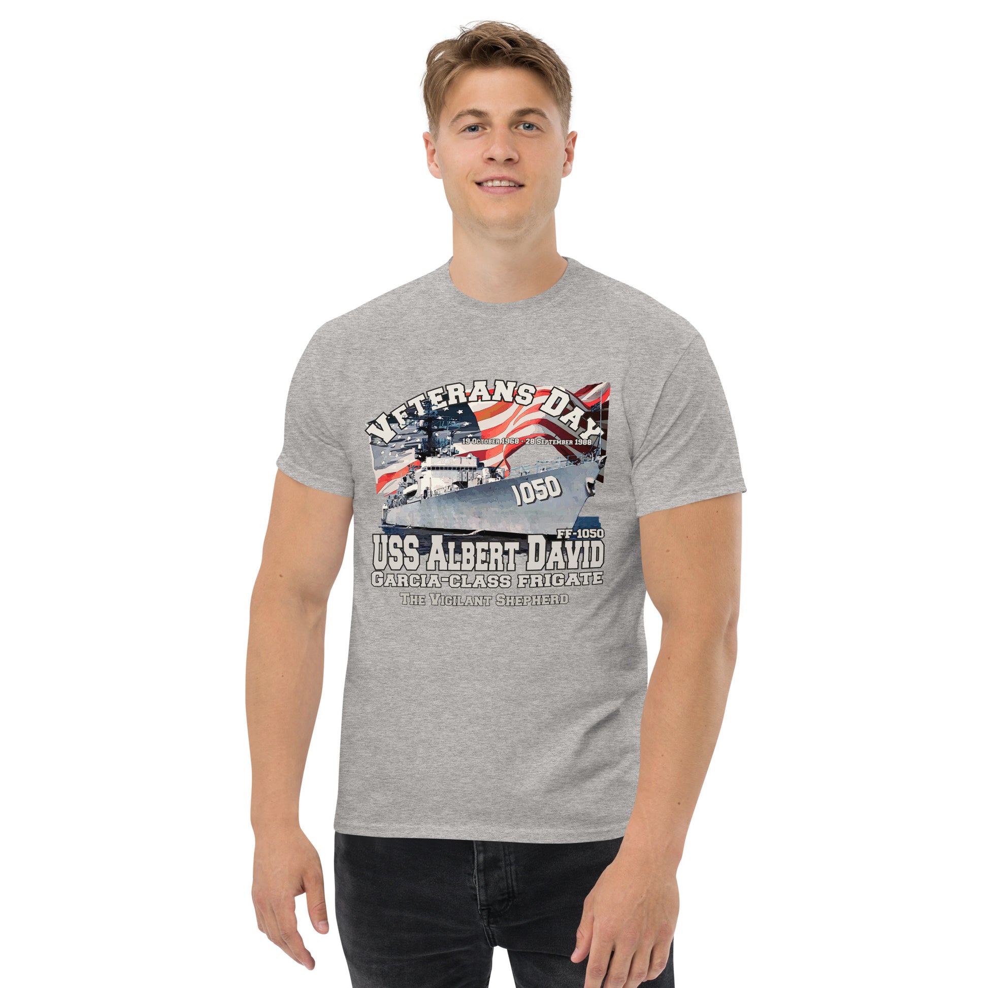 USS ALBERT DAVID t-shirt,USS ALBERT DAVID veterans t-shirt,USS ALBERT DAVID FF-1050 Frigate T-shirt,comancha graphics tee,