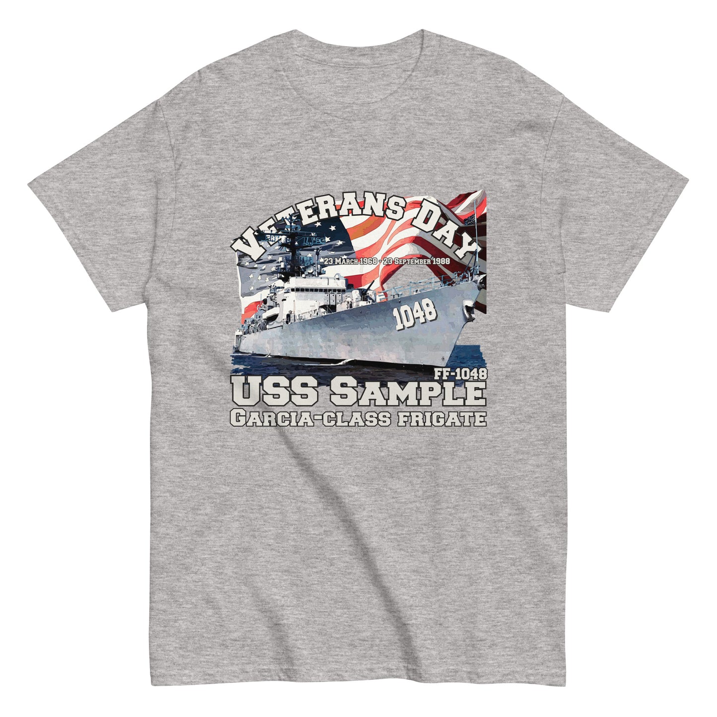 USS Sample FF-1048 Frigate T-shirt