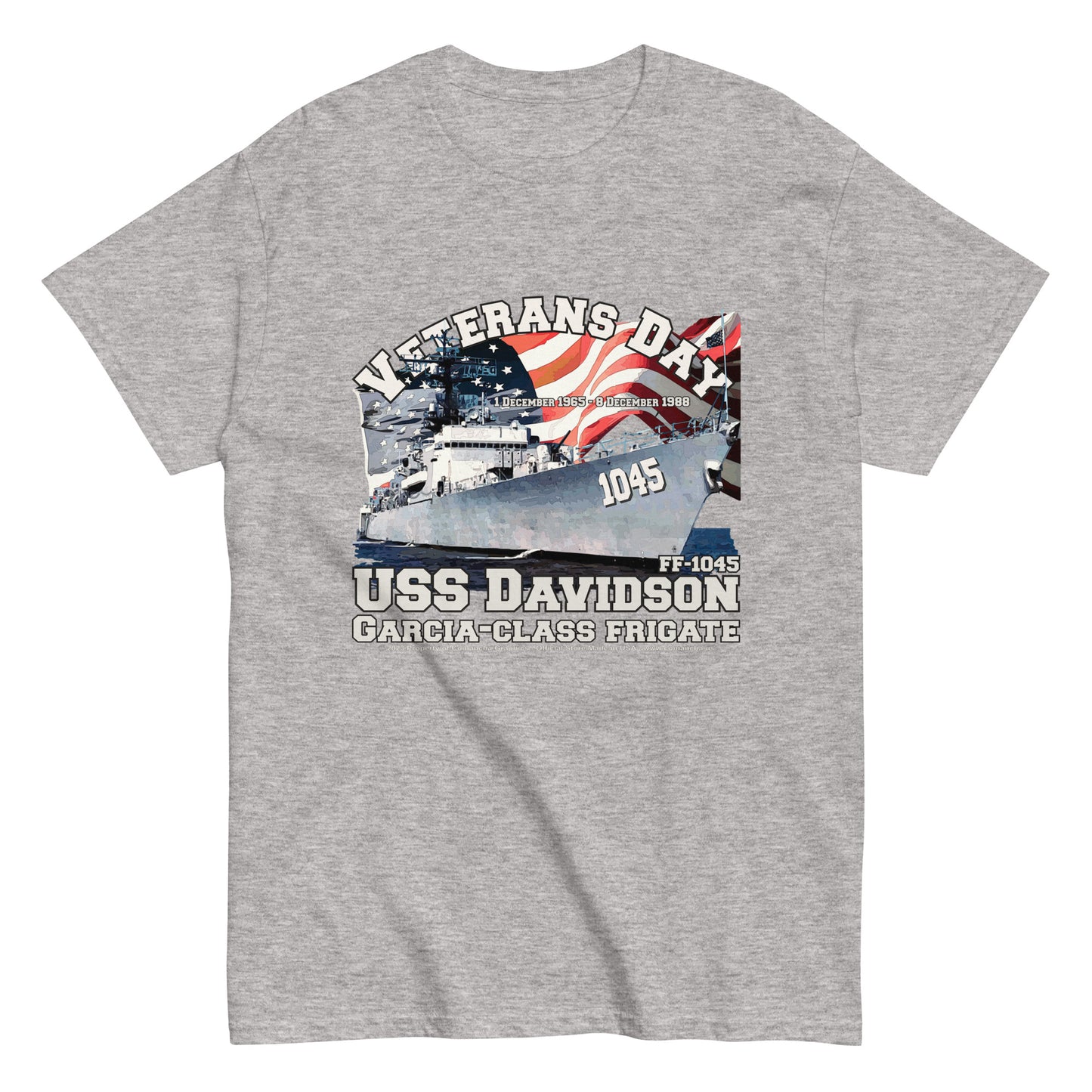 USS DAVIDSON FF-1045 Frigate T-shirt