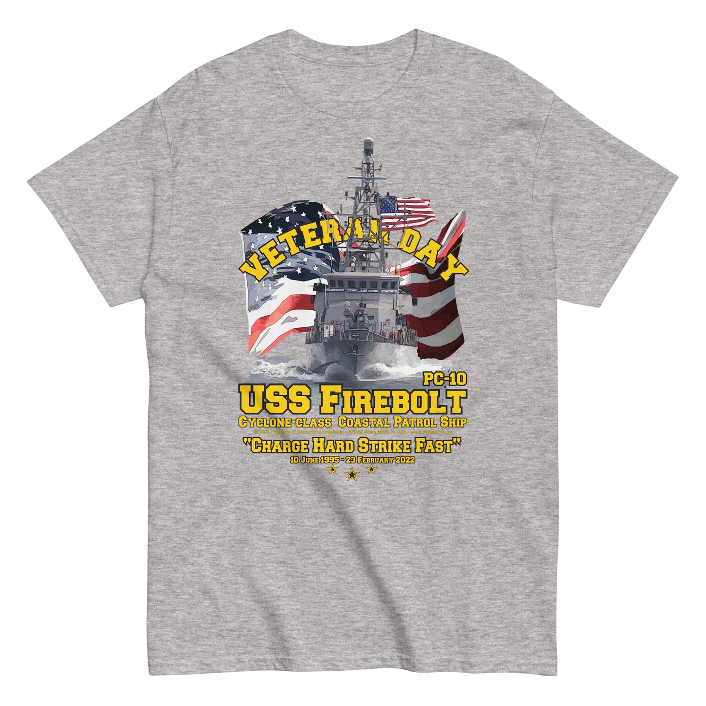 USS Firebolt t-shirt, PC-10 Patrol Ship T-shirt,patrol ship tee,navy tee,us navy tee,comancha t-shirt,