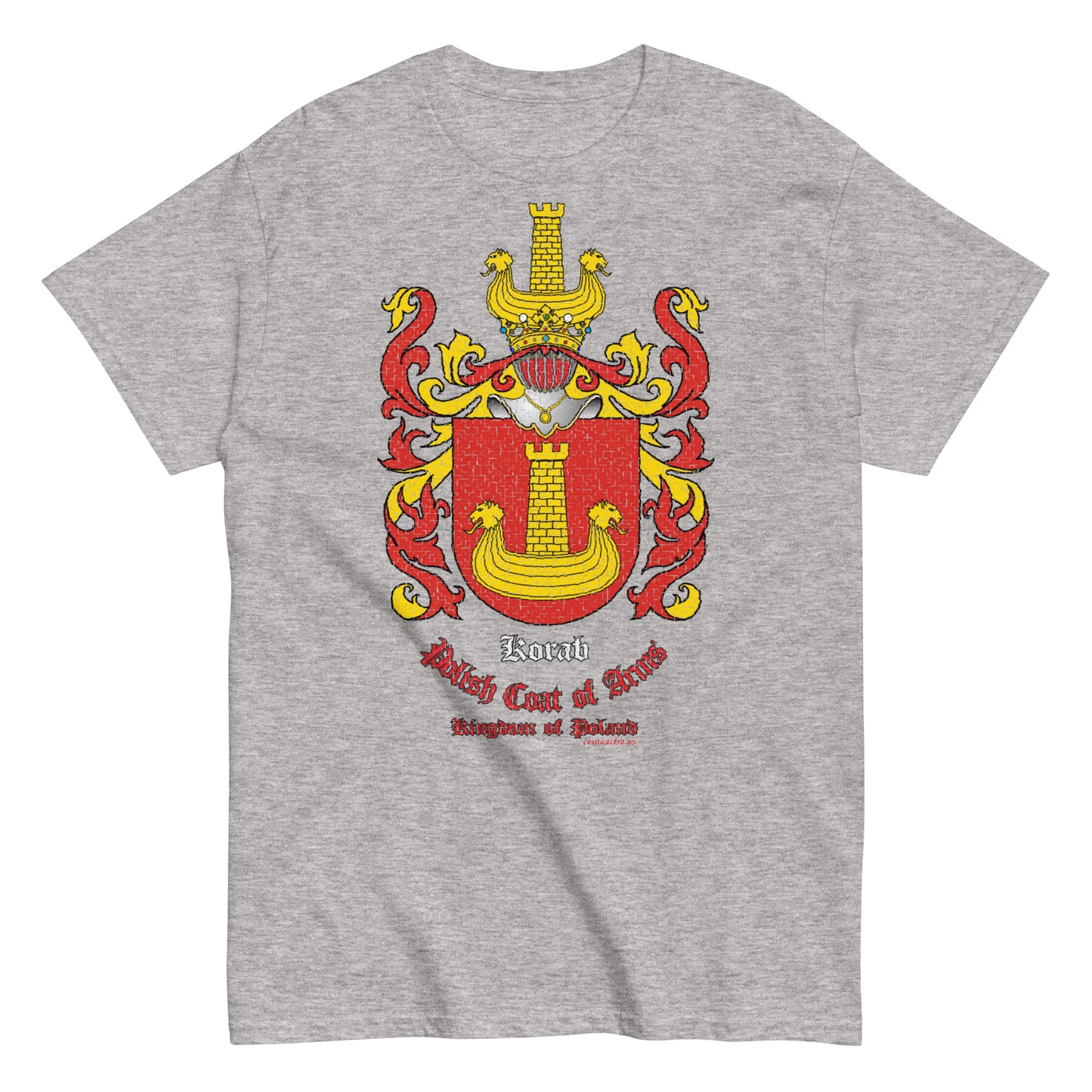 Korab Herb Koszulka, Polskie Herby Rodowe Koszulki, Korab coats of arms t-shirt, Comancha Graphics,