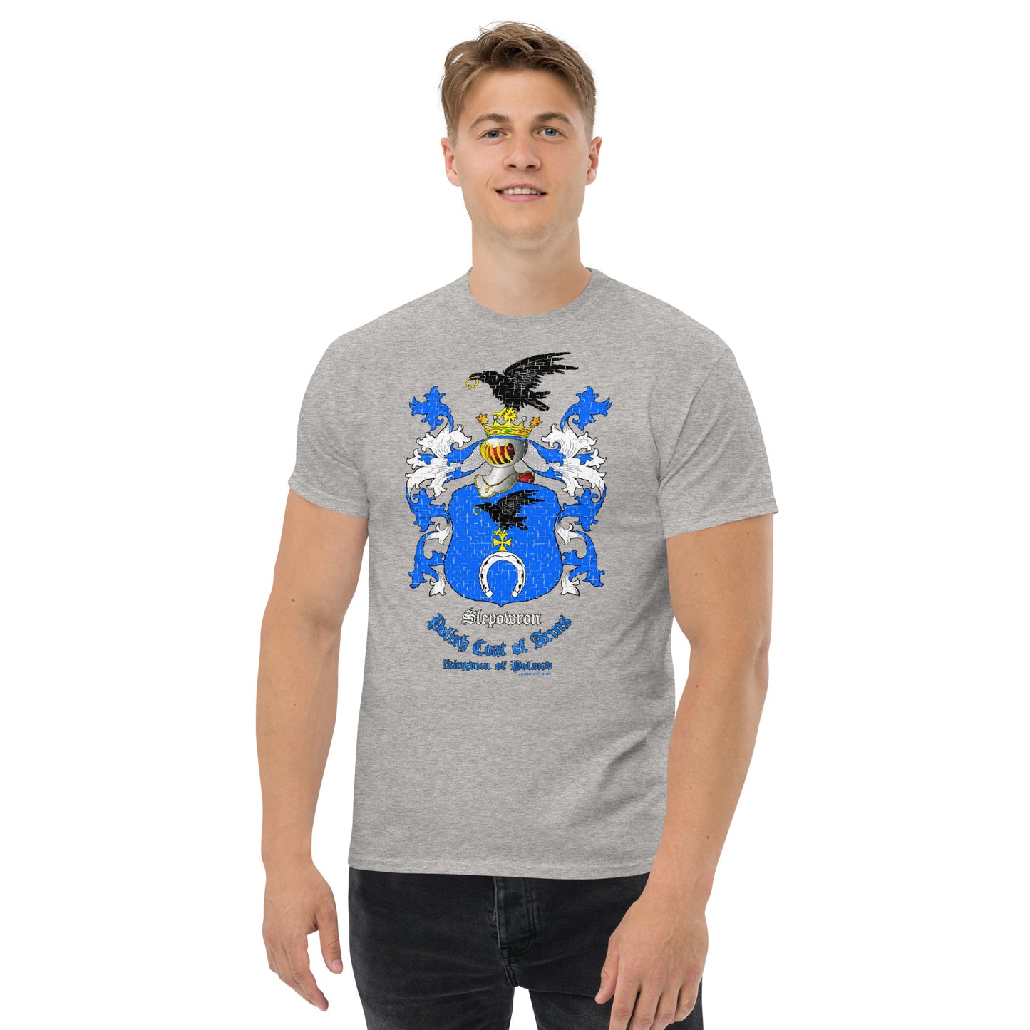 Slepowron Herb szlachecki Koszulka, Polski herb rodowy, Slepowron coats of arms t-shirt, Comancha Graphics,