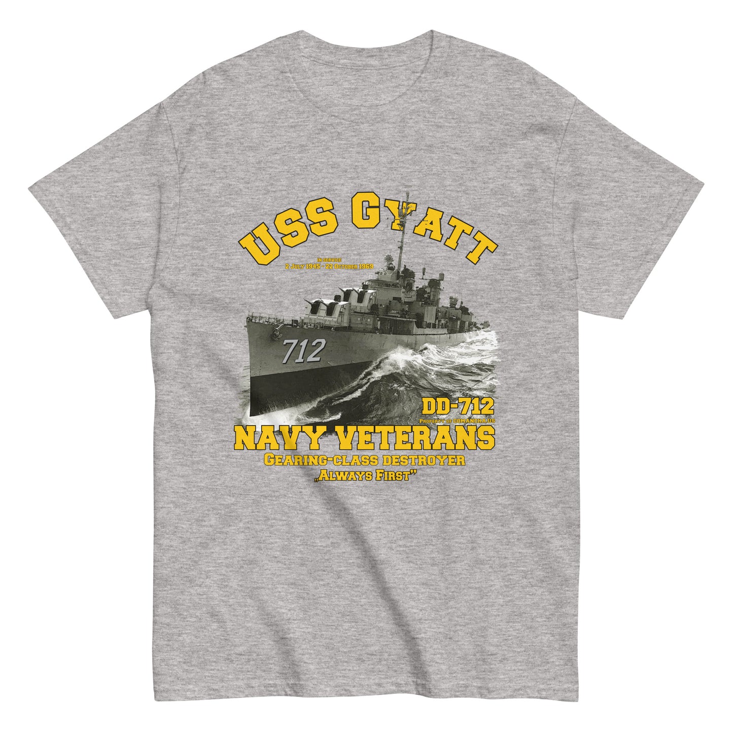 USS GYATT DD-712 Destroyer T-shirt