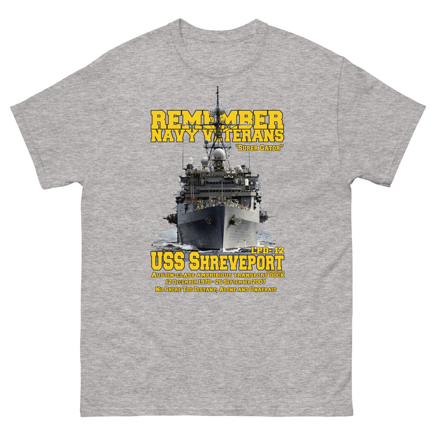 USS SHREVEPORT LPD-12 Veterans T-shirt
