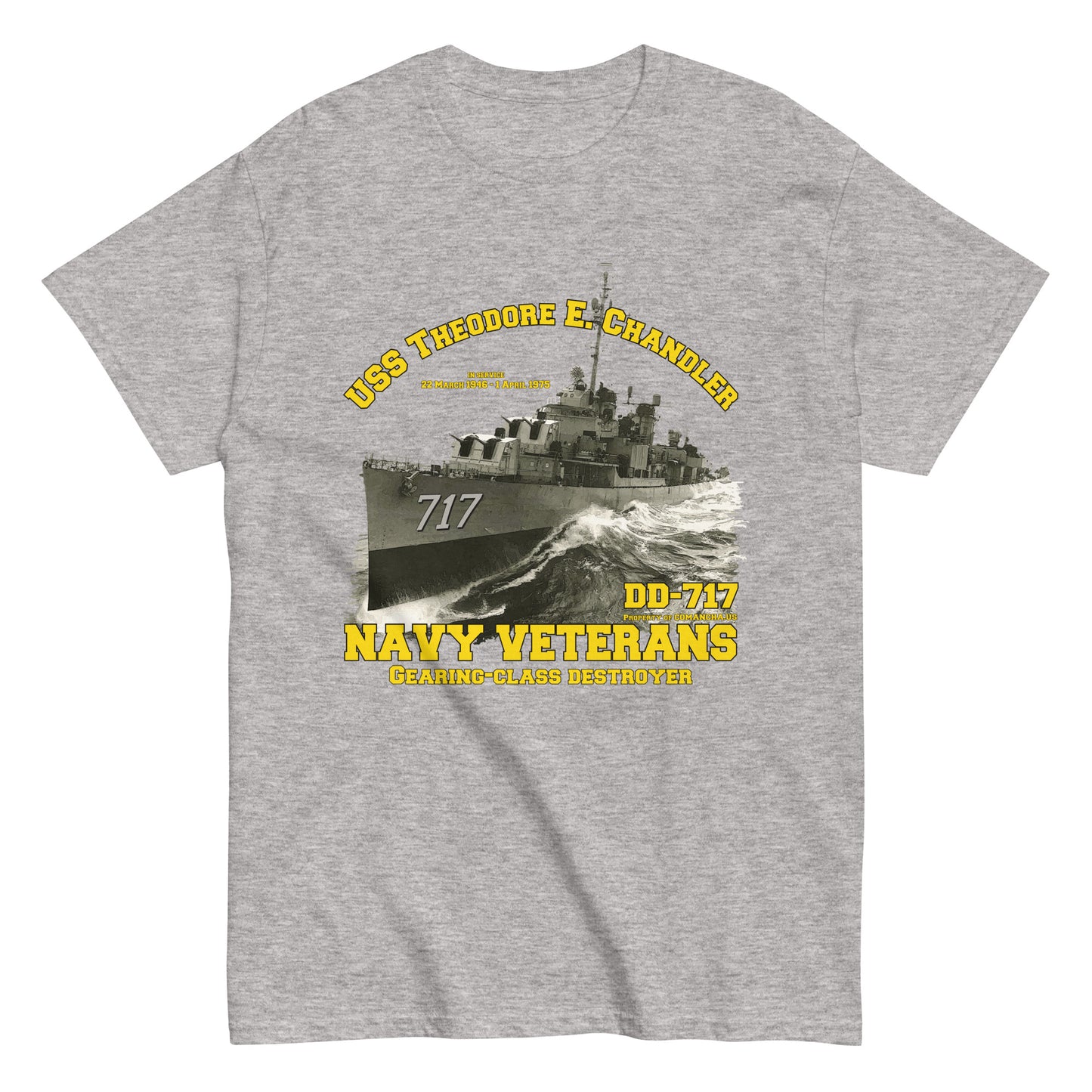 USS Theodore Chandler DD 717 Destroyer T-shirt,