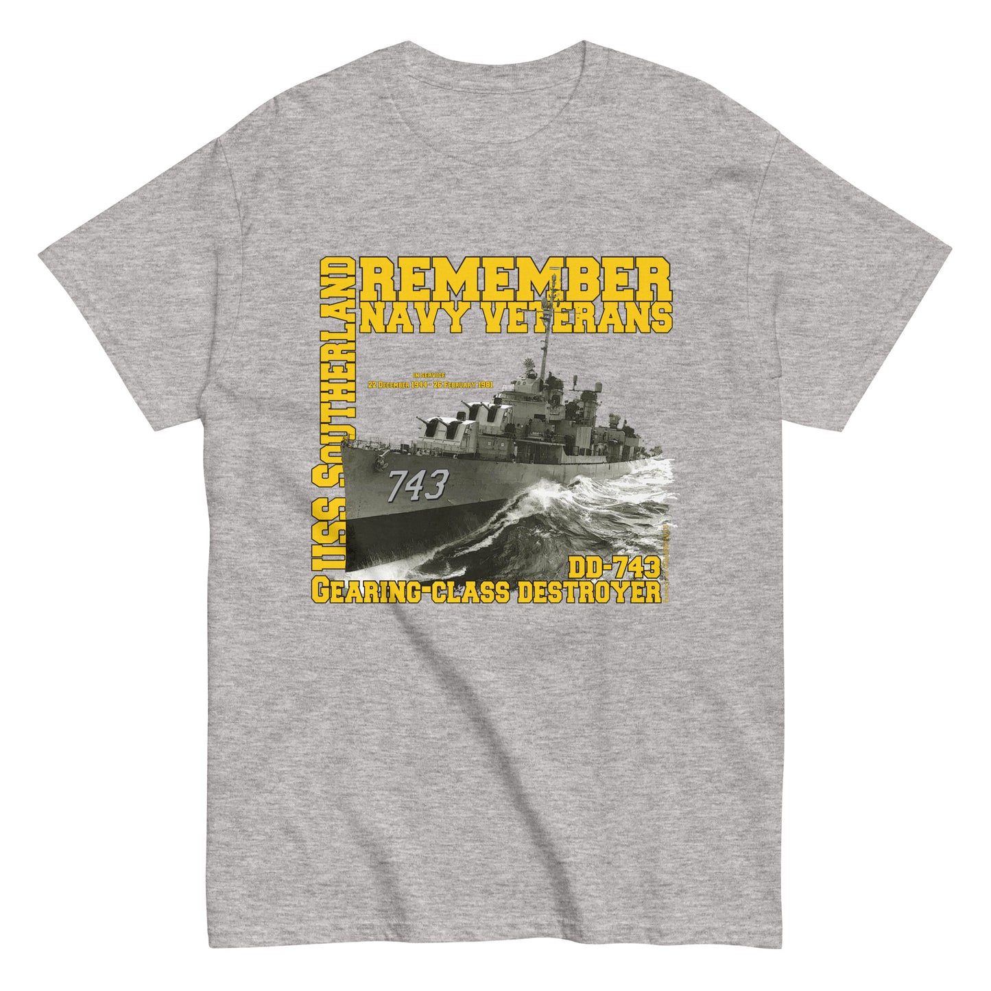 USS Southerland DD-743 Destroyer T-shirt