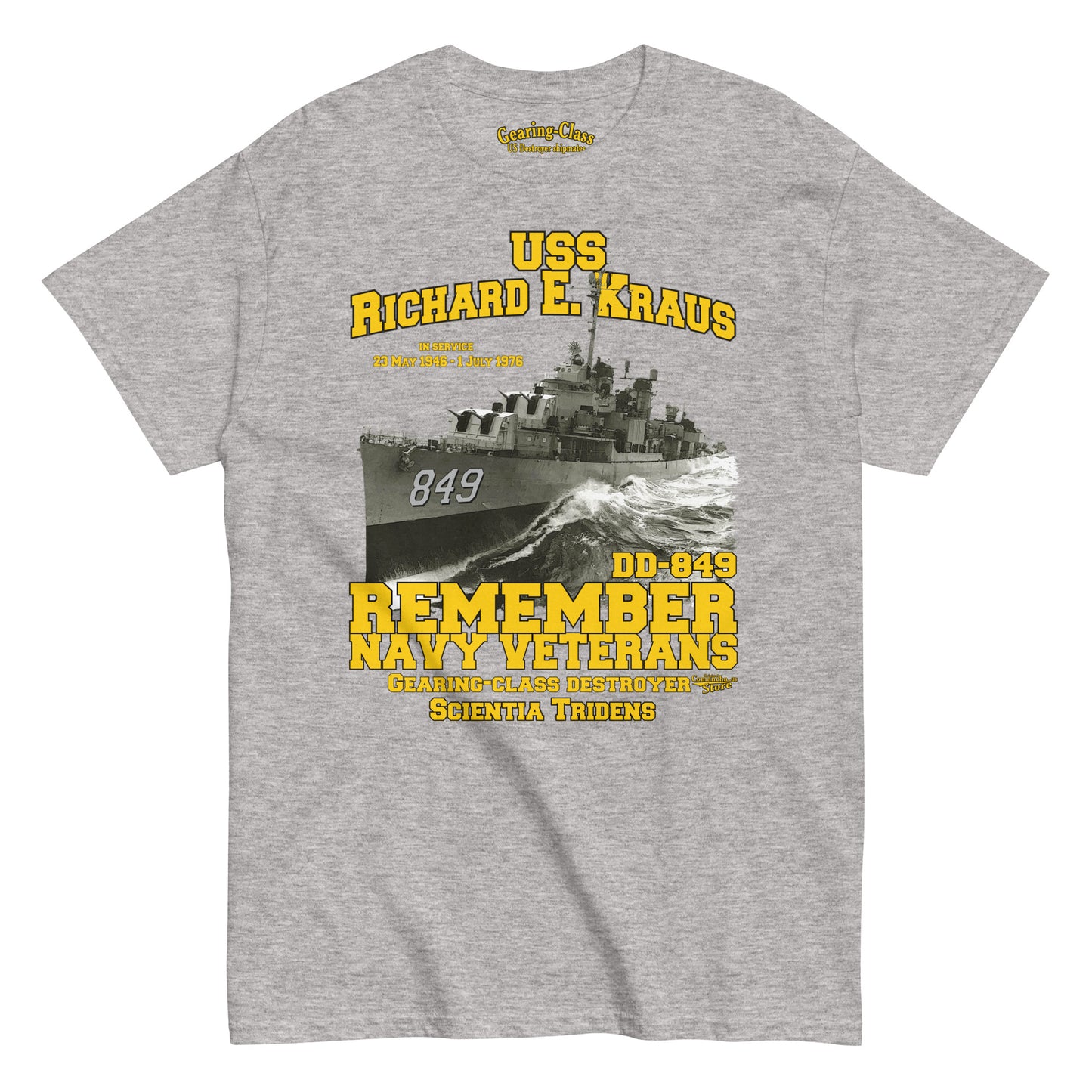 USS Richard E. Kraus DD-849 Destroyer t-shirt